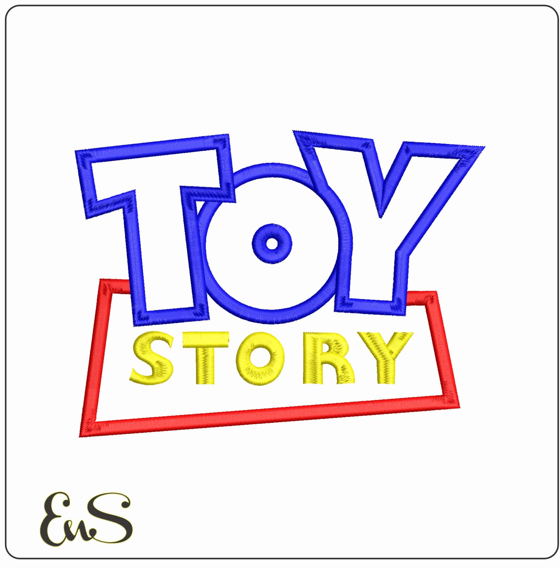 Toy Story Title Applique- Elegant embroidery design file - instant download