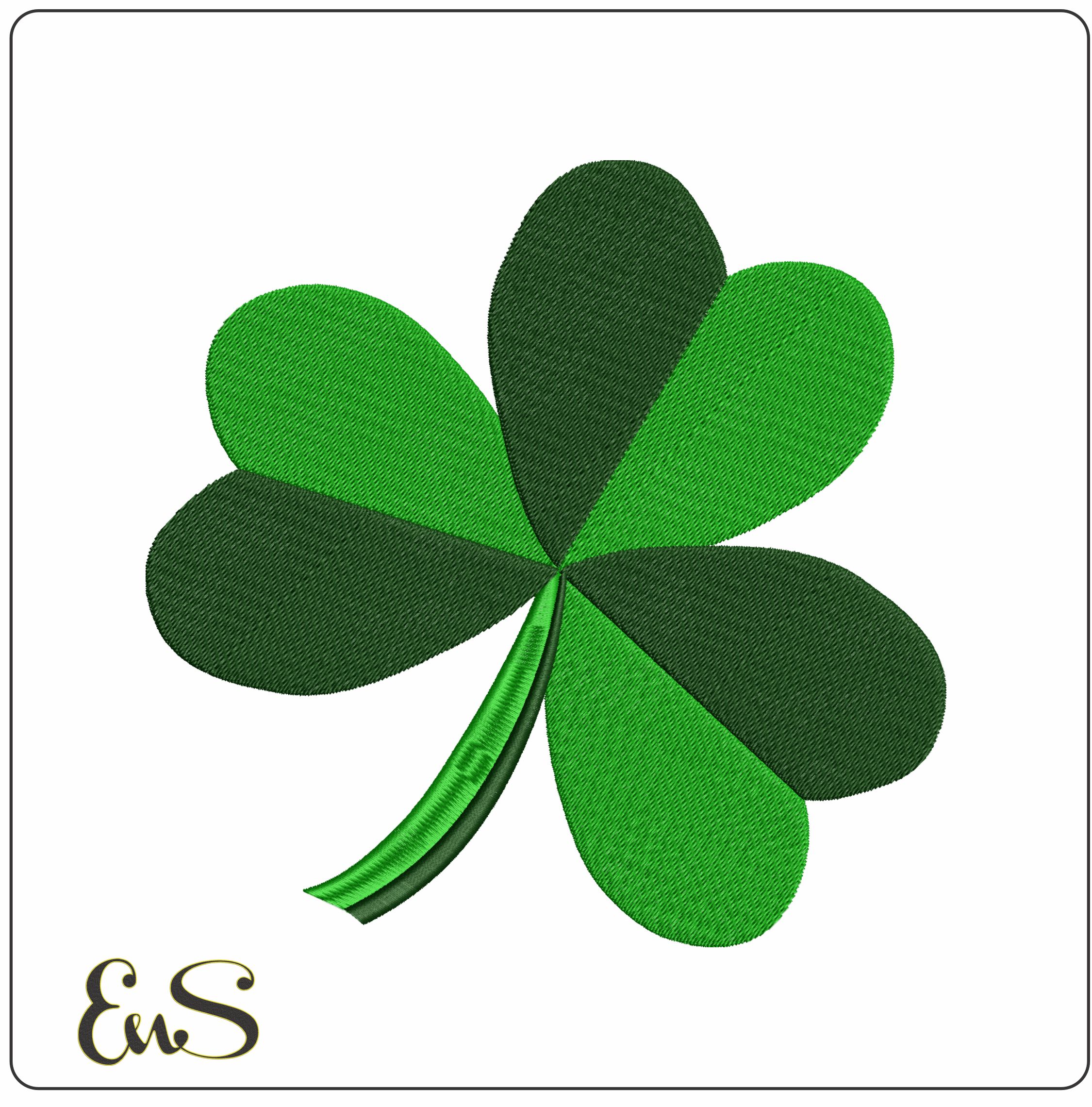 Trebol Clover- Elegant embroidery design file - instant download