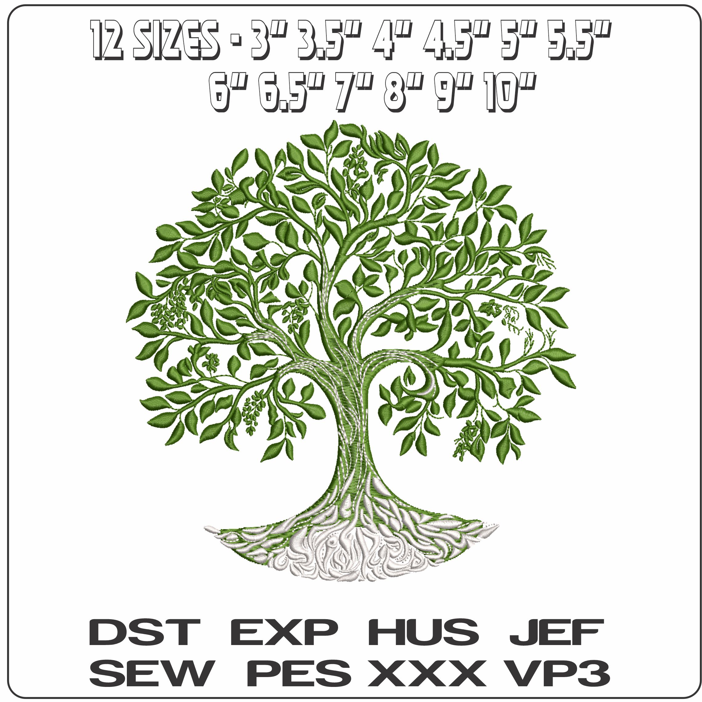 Tree of Life- Elegant embroidery design file - instant download — view 2