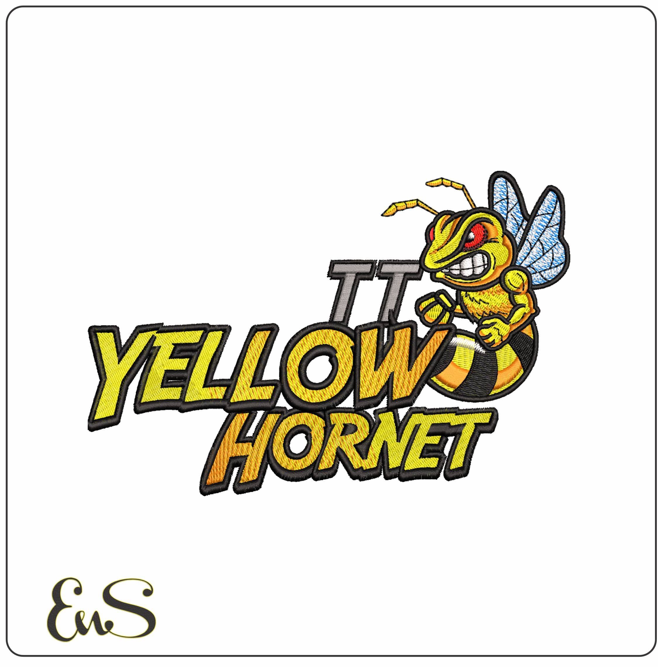 TT Yellow Jacket Hornets- Elegant embroidery design file - instant download