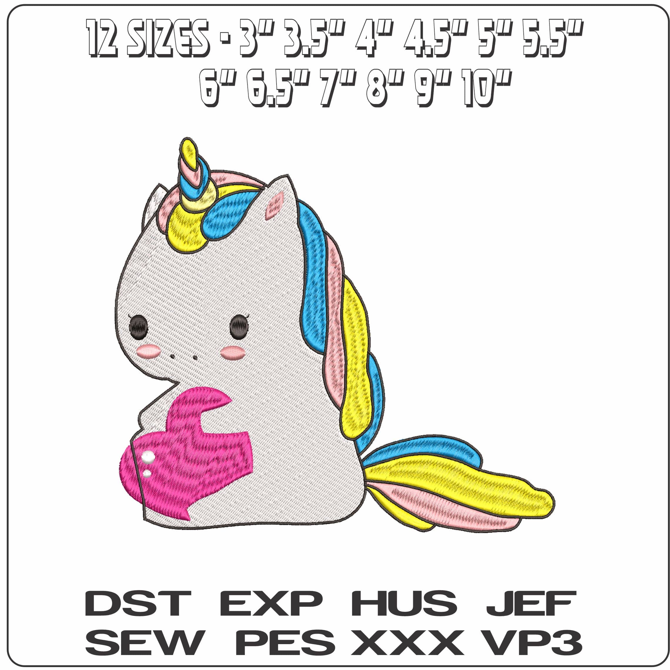 Unicorn Sitting down- Elegant embroidery design file - instant download — view 2