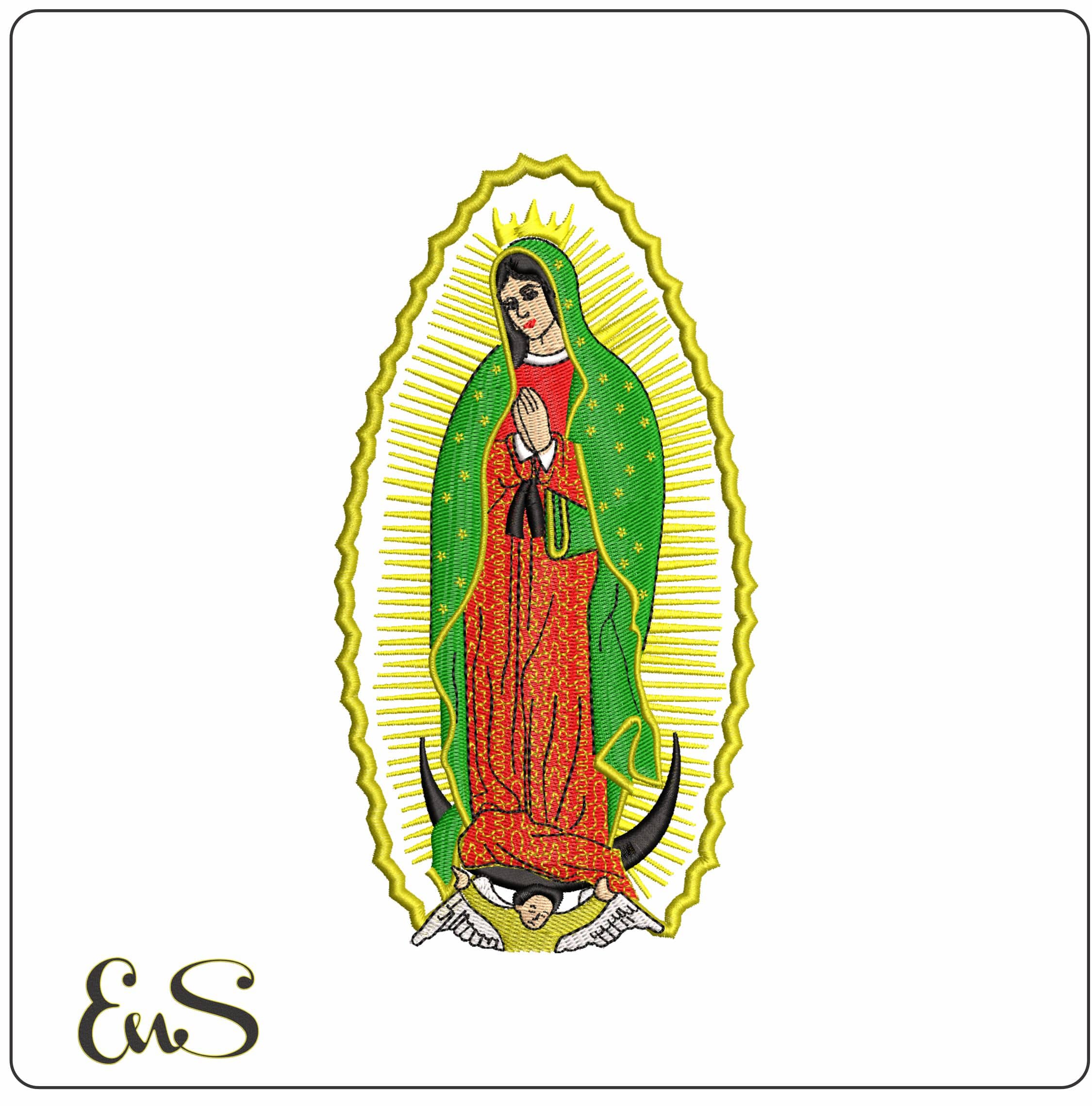 Virgin Mary- Elegant embroidery design file - instant download