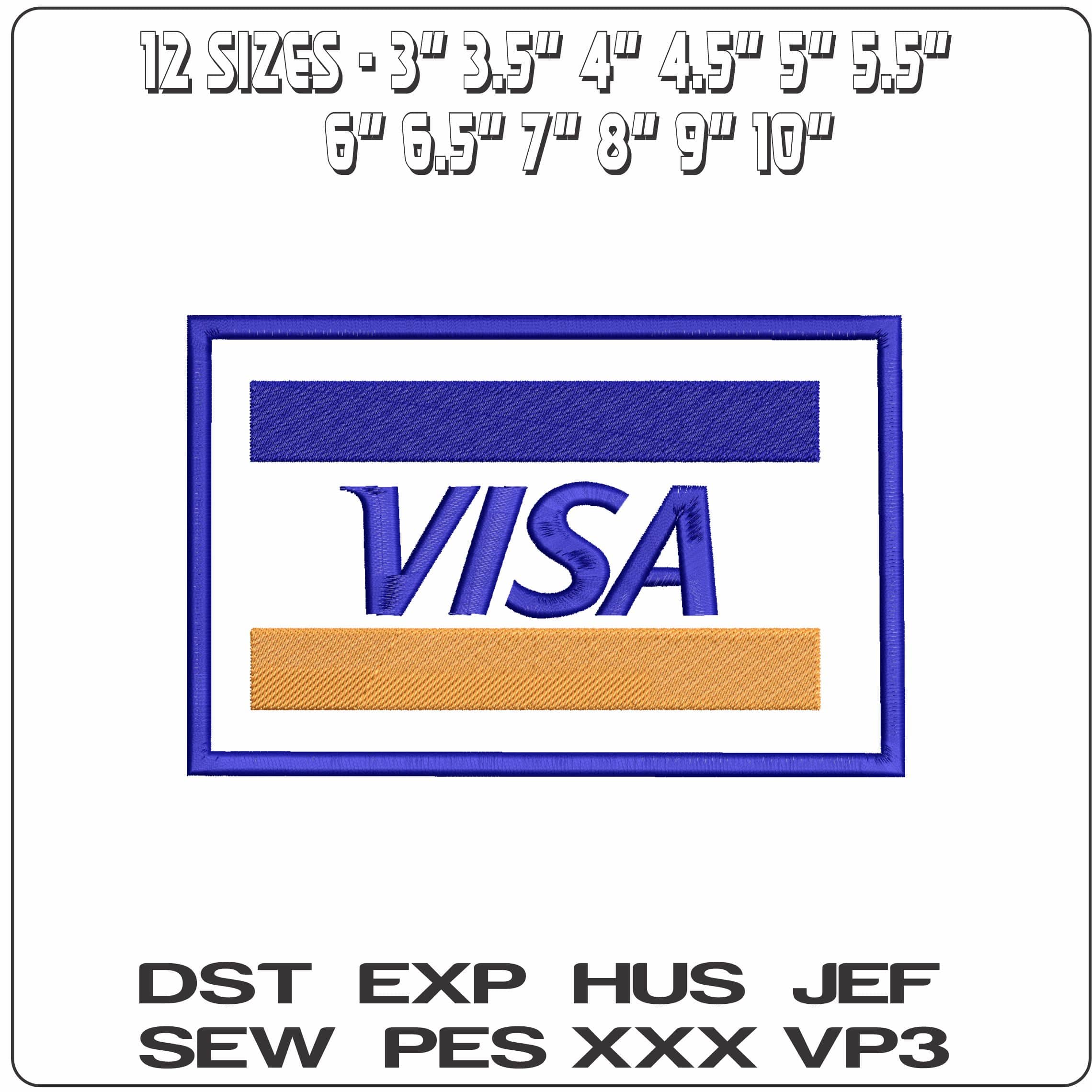 VISA Logo- Elegant embroidery design file - instant download — view 2