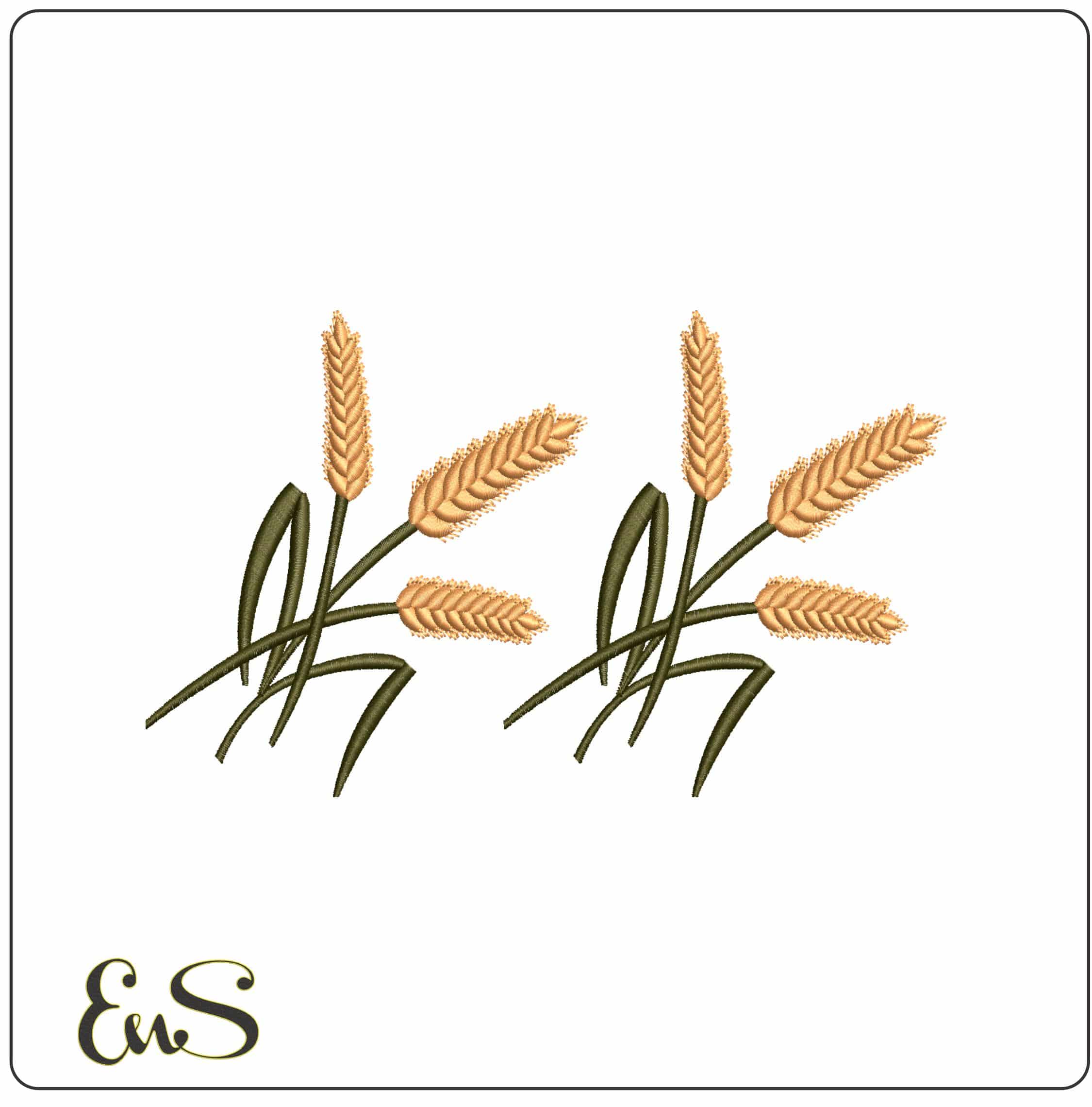 Wheat Corns- Elegant embroidery design file - instant download