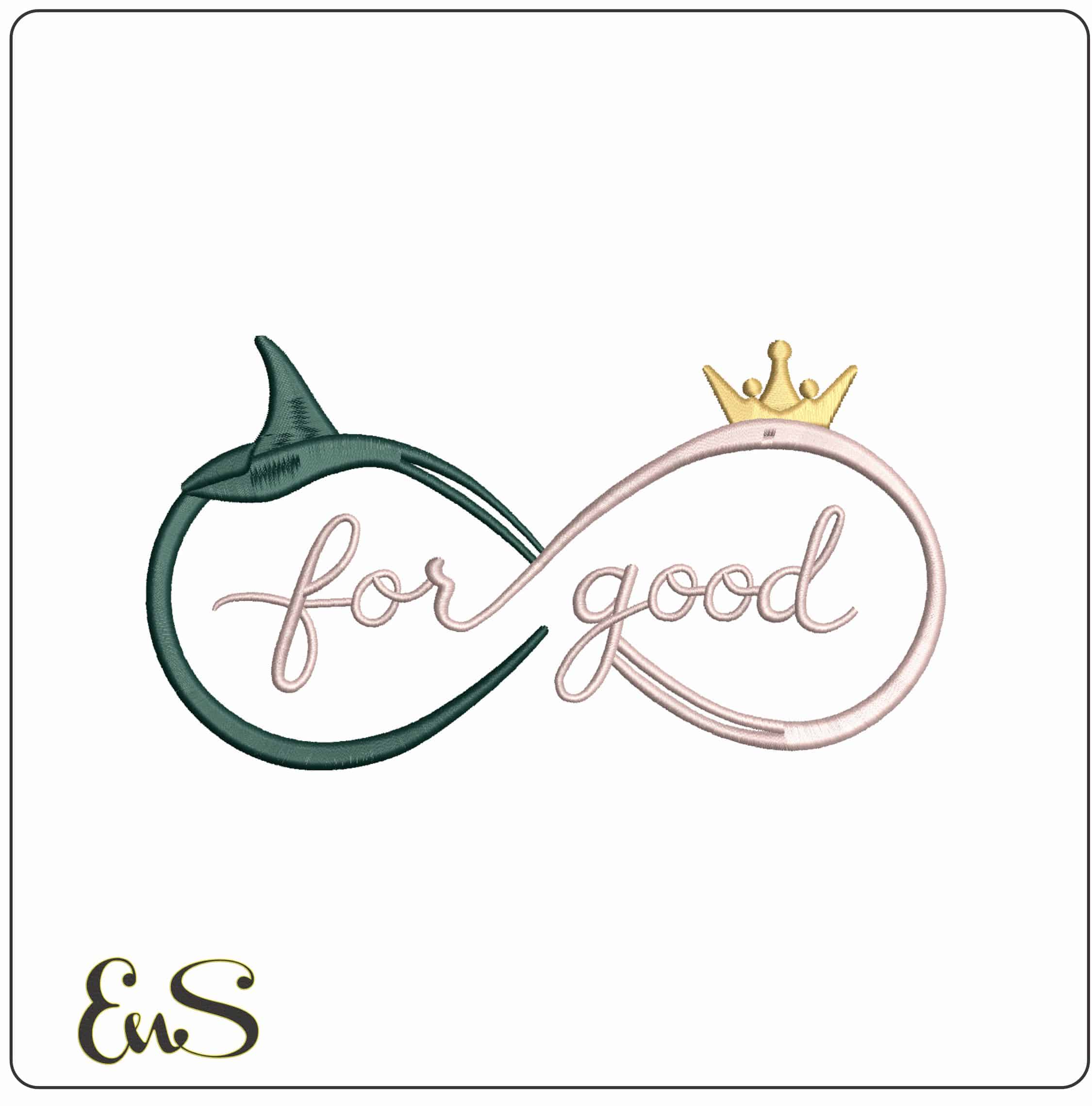 Wicked Sign- Elegant embroidery design file - instant download