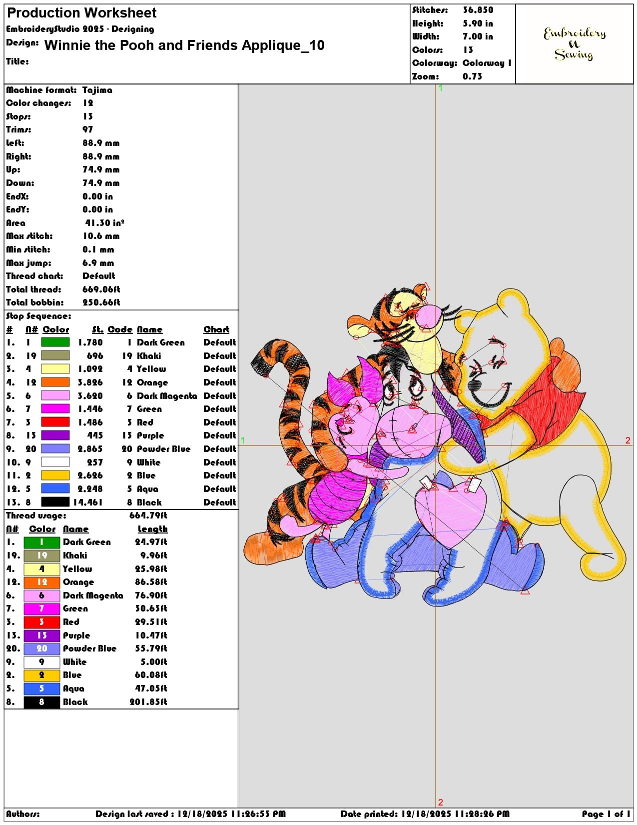 Winnie the Pooh and Friends Applique- Elegant embroidery design file - instant download — view 3
