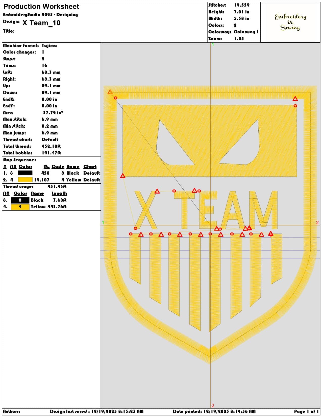 X Team- Elegant embroidery design file - instant download — view 3