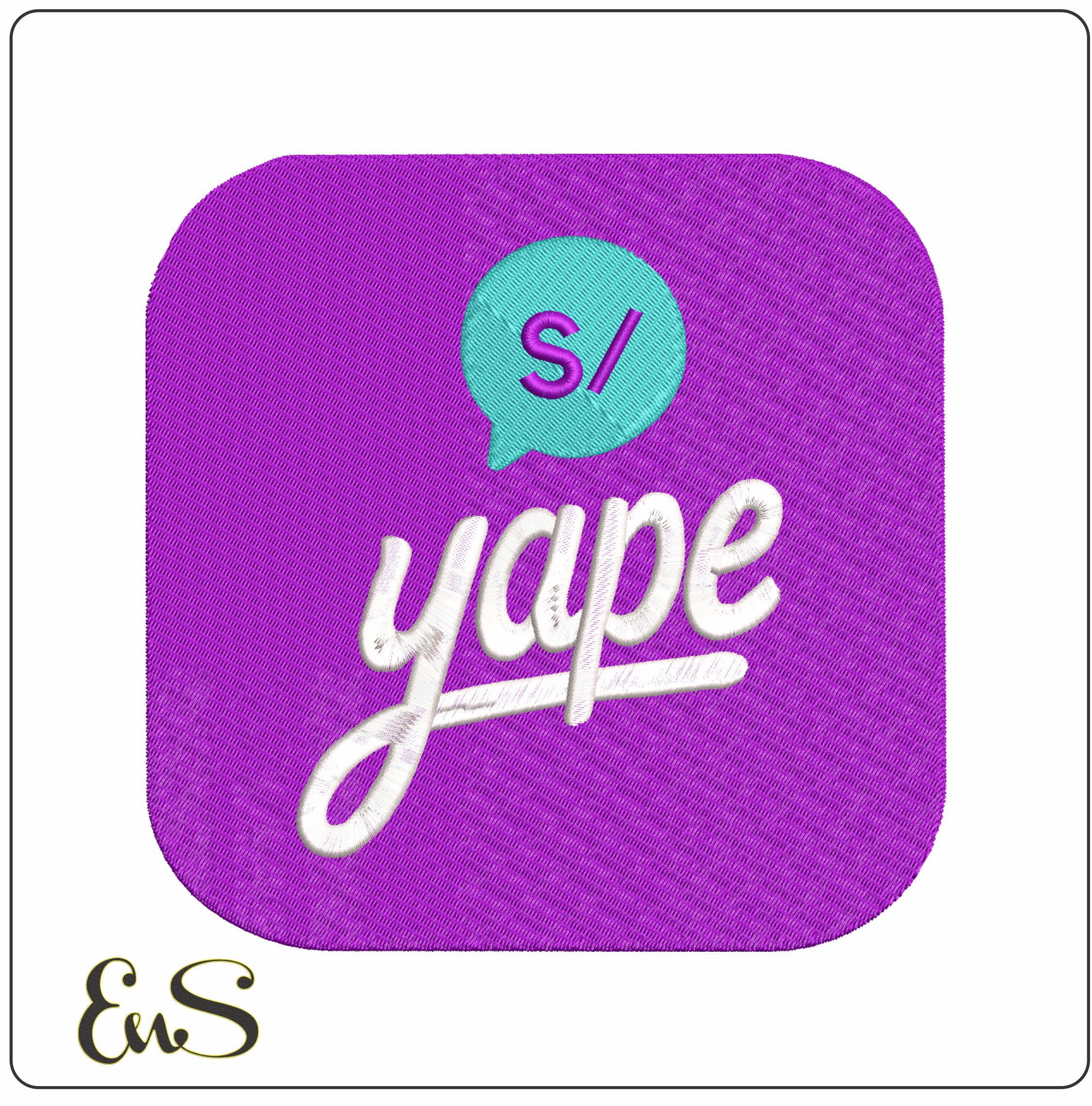 Yape Logo- Elegant embroidery design file - instant download