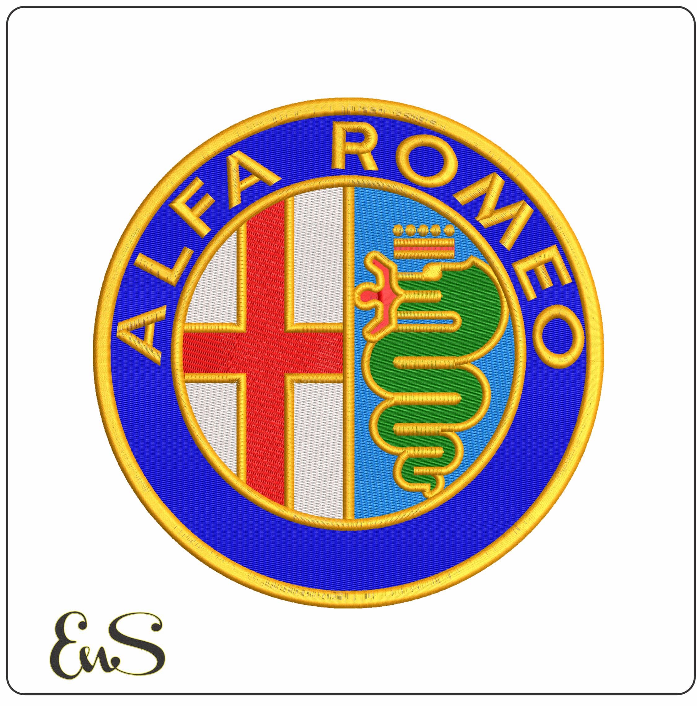 Alfa Romeo- Elegant embroidery design file - instant download