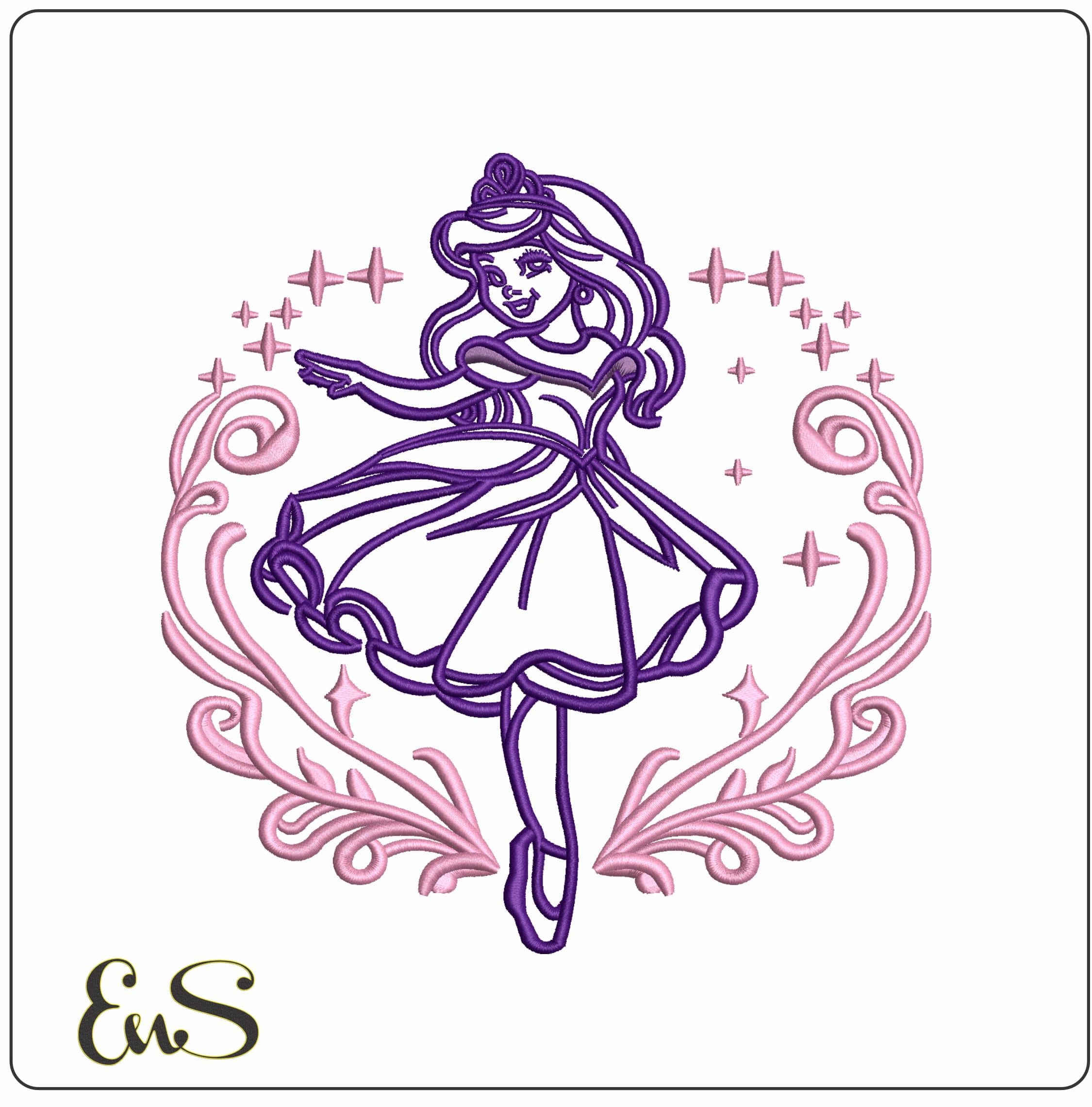Alice in Wonderland Outline- Elegant embroidery design file - instant download