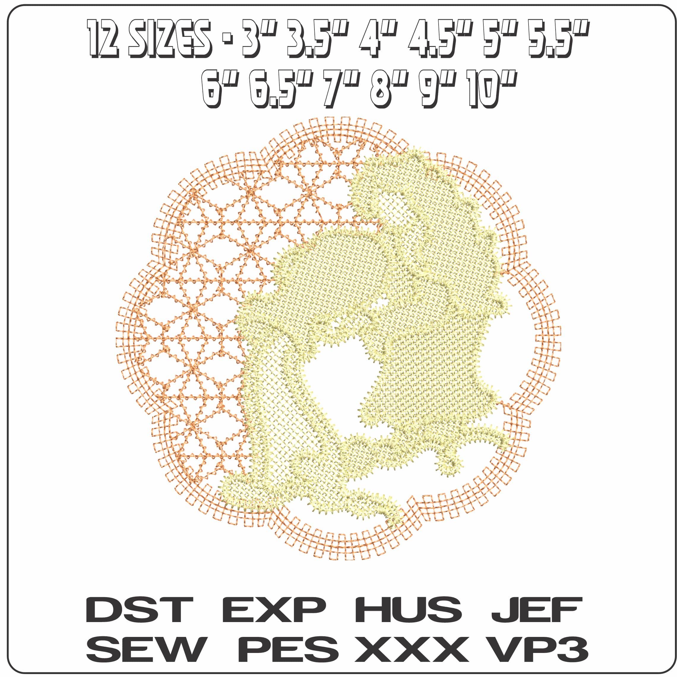 Aquarius L- Elegant embroidery design file - instant download — view 2