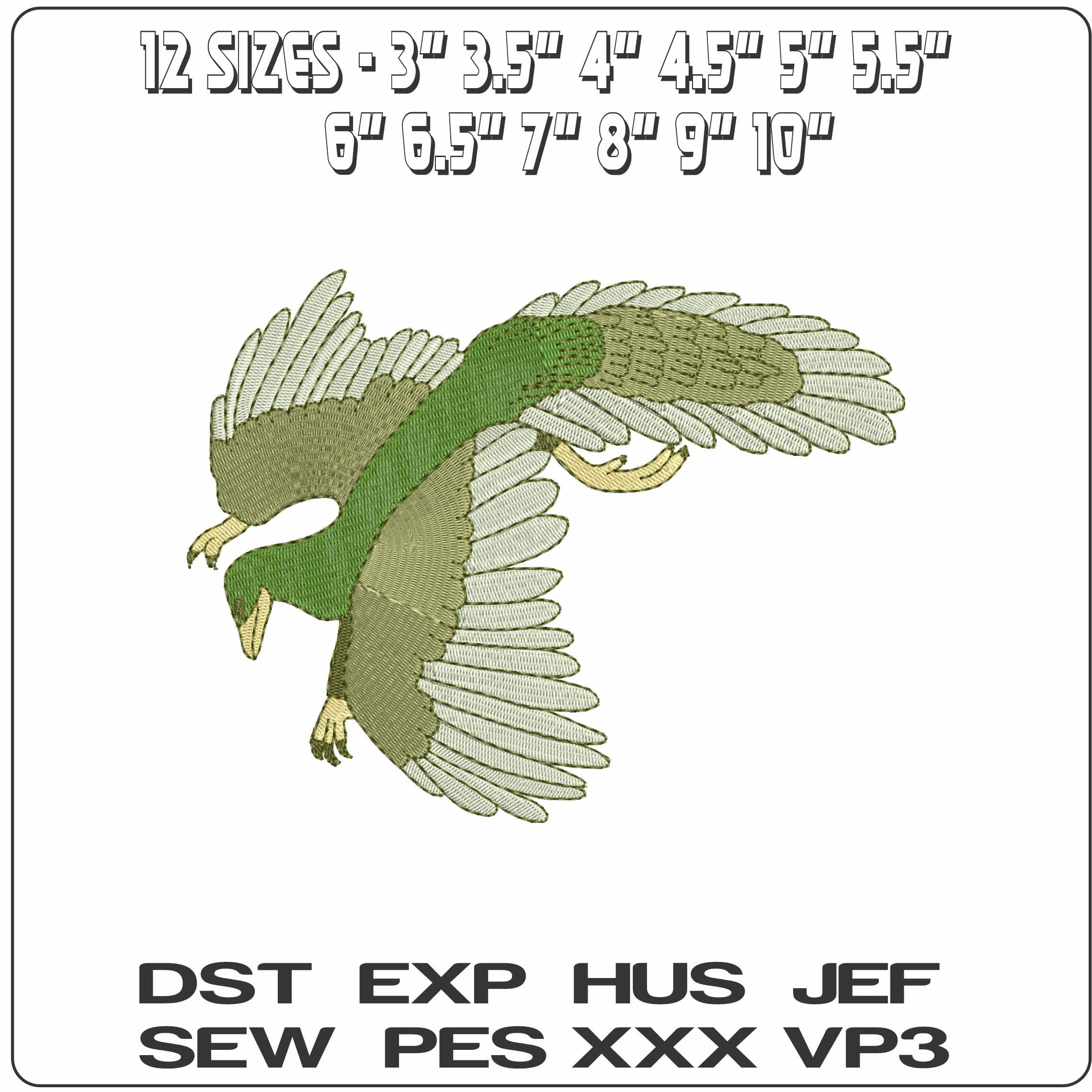 Archaeopteryx- Elegant embroidery design file - instant download — view 2