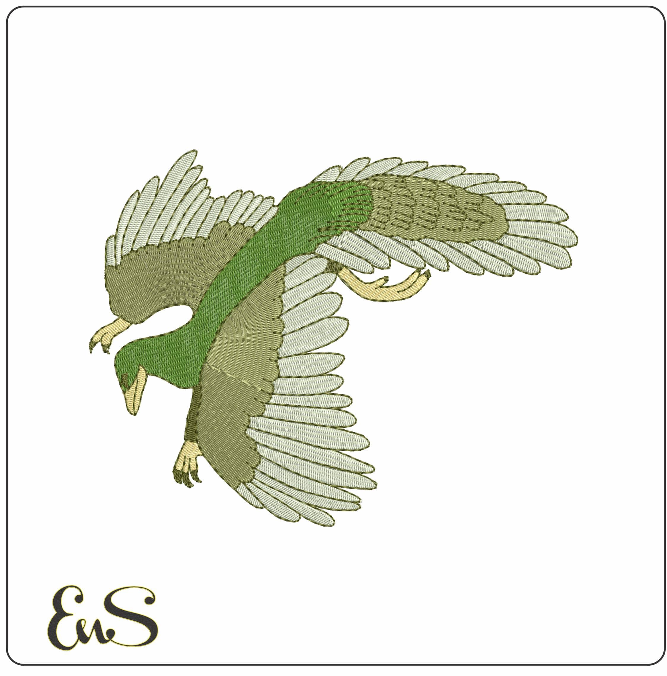 Archaeopteryx- Elegant embroidery design file - instant download