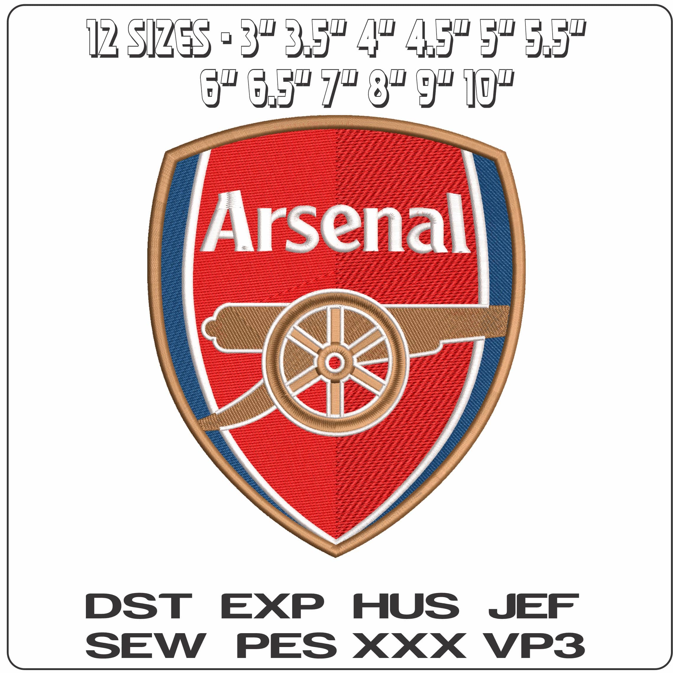 Arsenal Football Club- Elegant embroidery design file - instant download — view 2