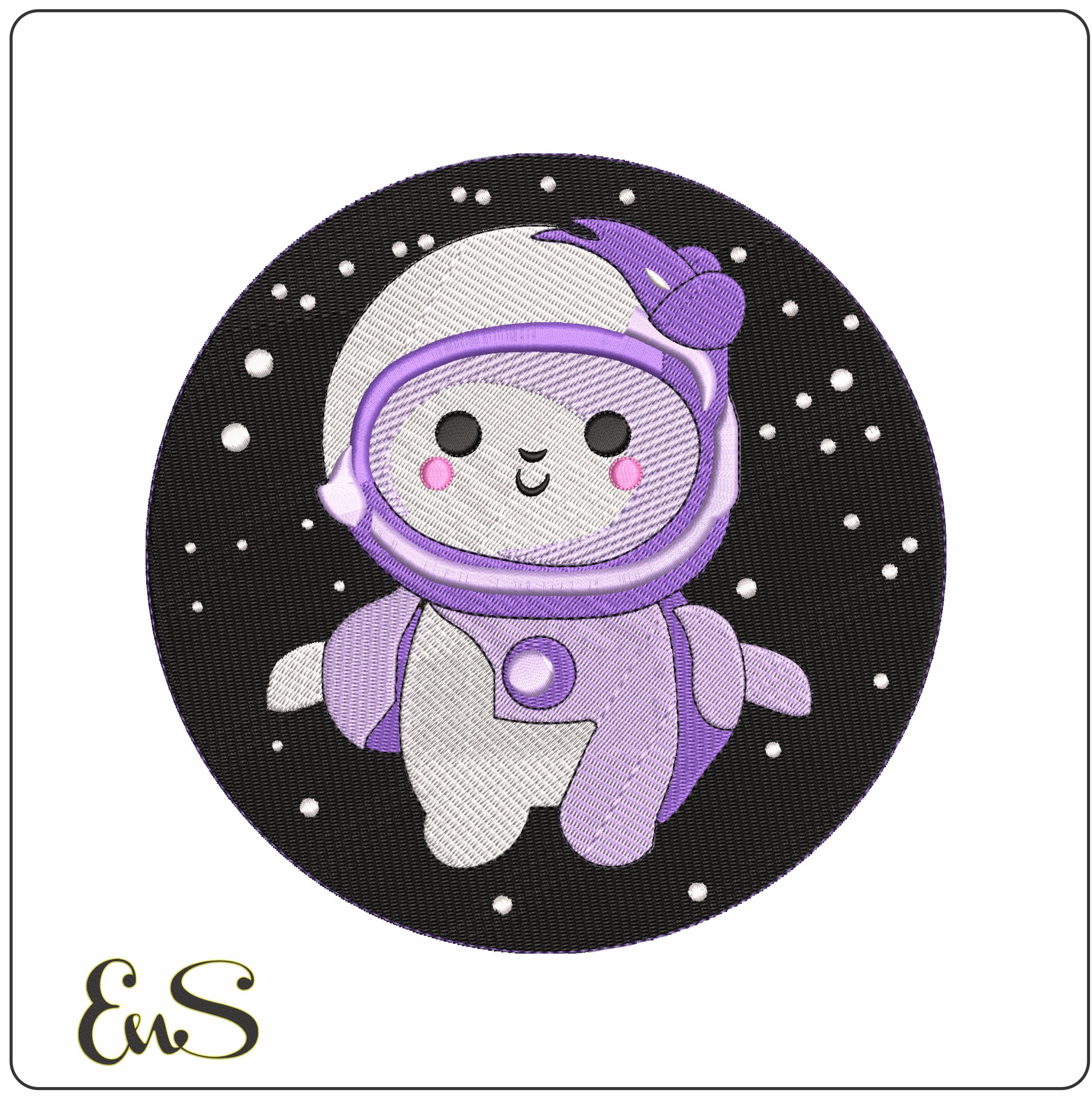 Astronaut Chrildren Design - Elegant embroidery design file - instant download