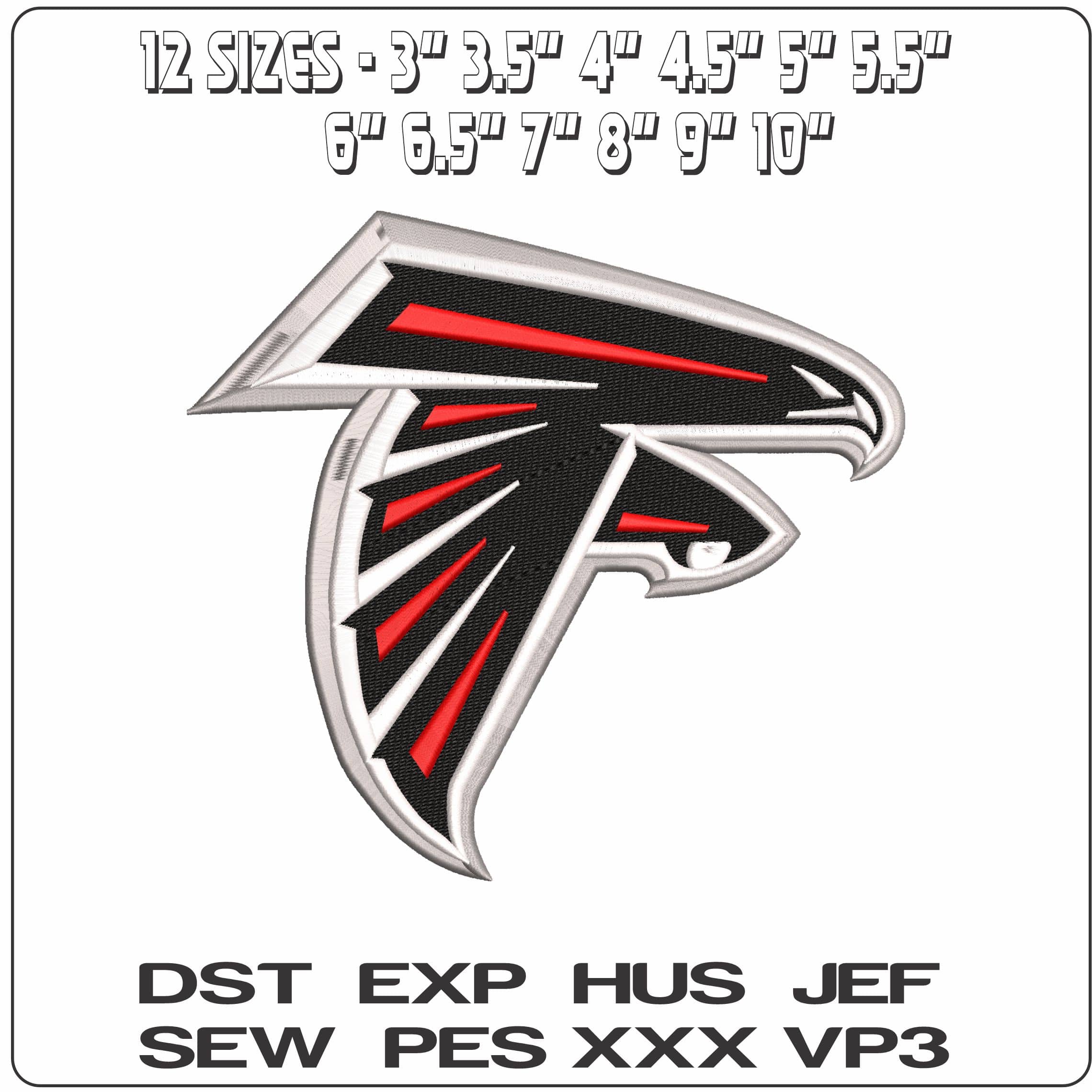 Atlanta Falcons - Elegant embroidery design file - instant download — view 2