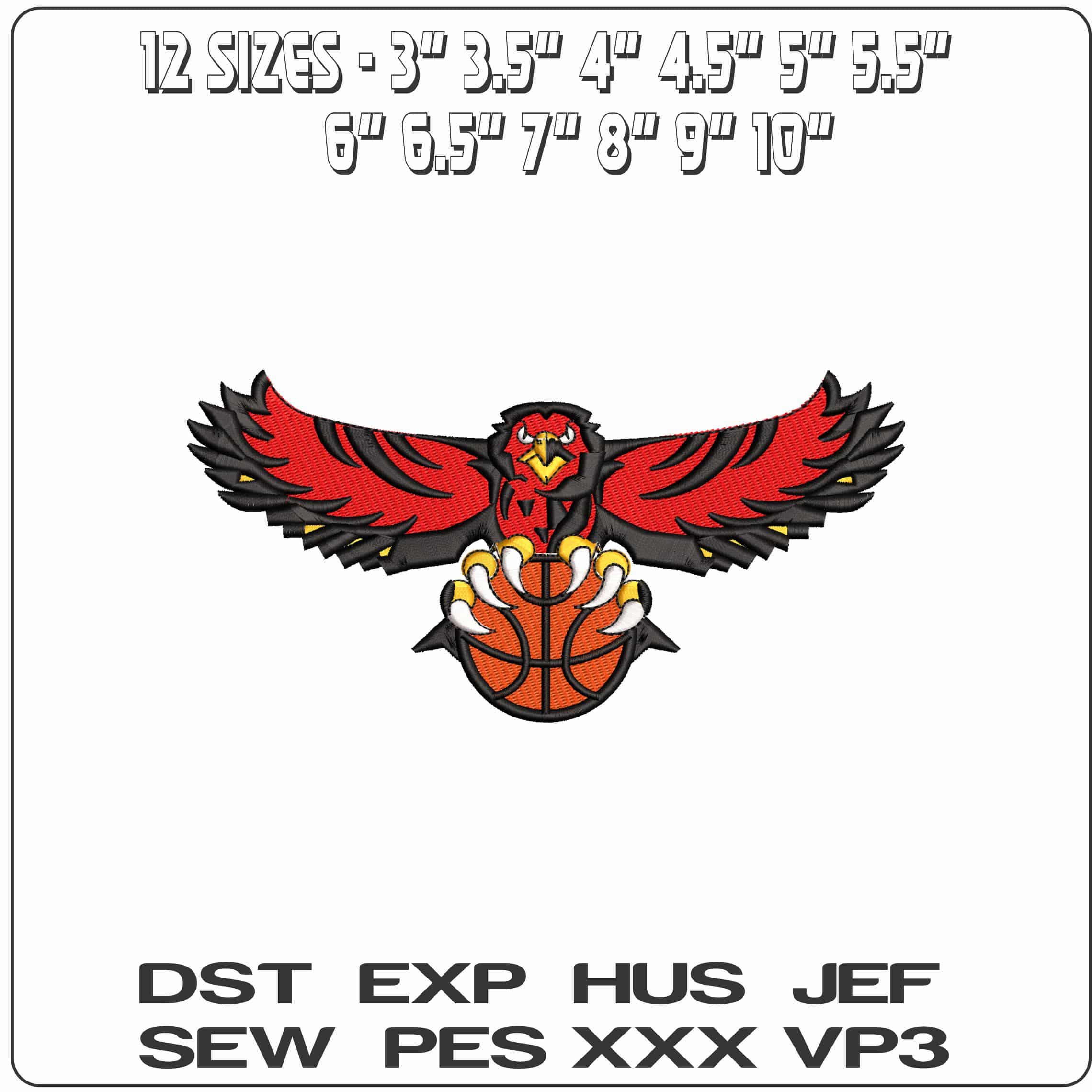 Atlanta Hawks Logo - Elegant embroidery design file - instant download — view 2