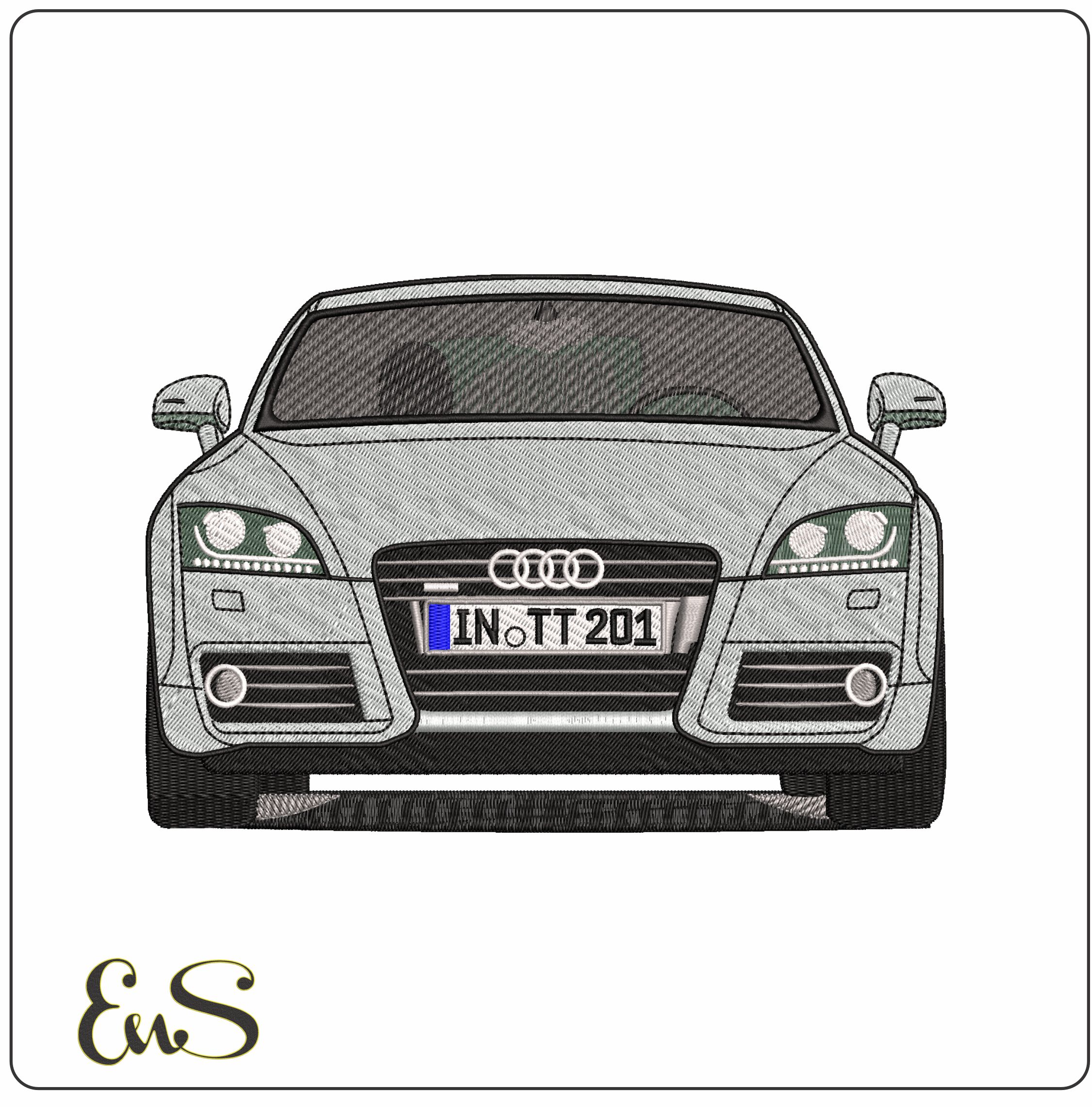 Audi A5 Front on - Elegant embroidery design file - instant download