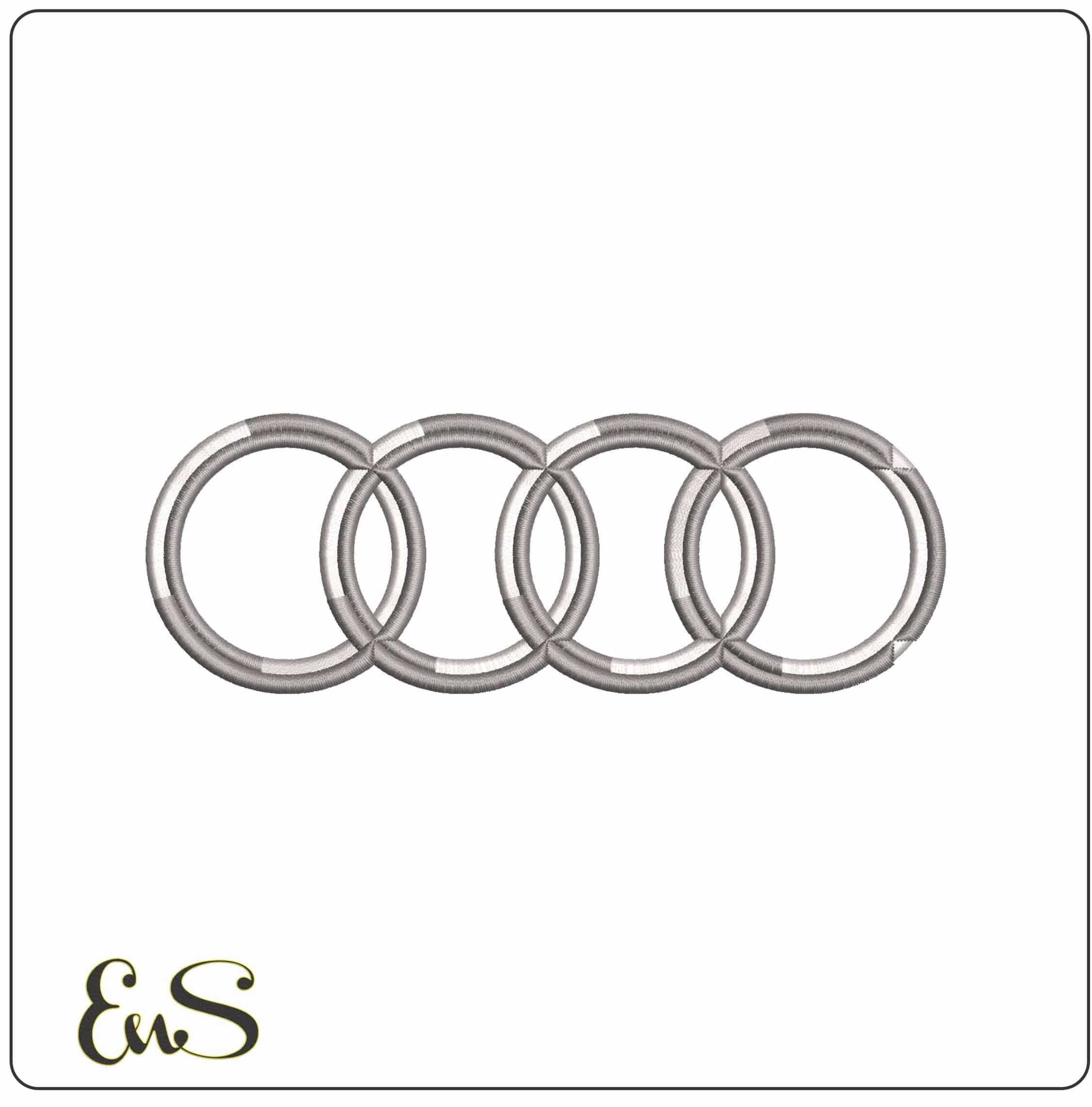 Audi Logo - Elegant embroidery design file - instant download