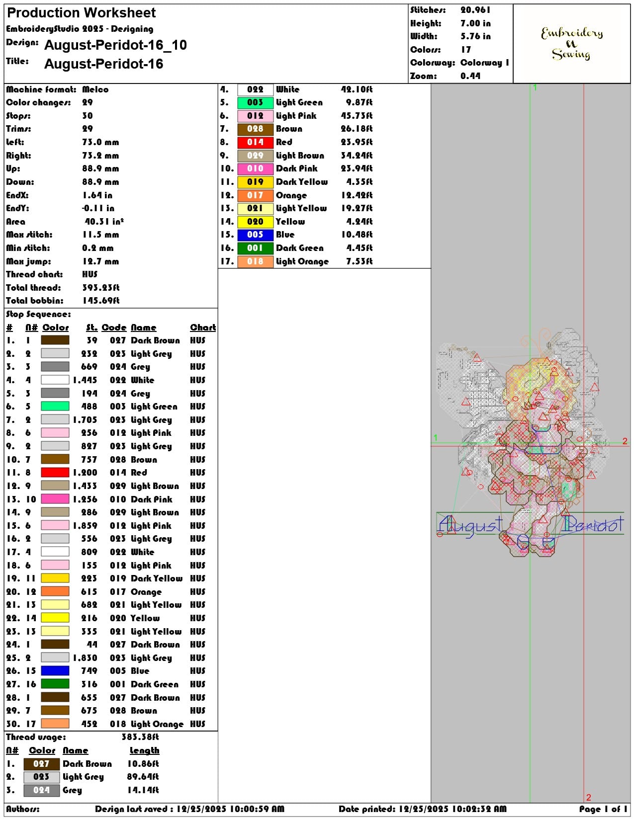 August Peridot 16 - Elegant embroidery design file - instant download — view 3