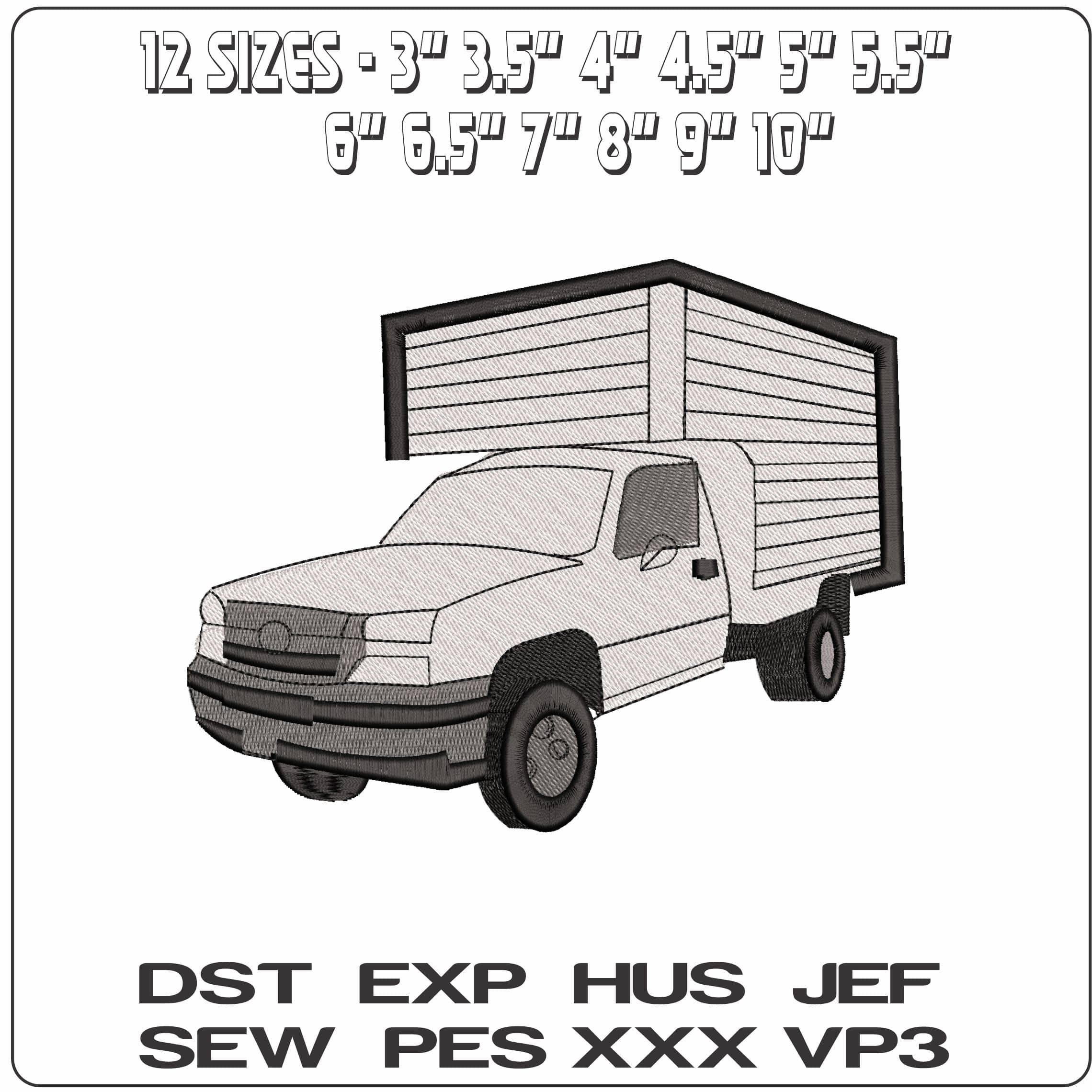 Basic Panel van - Elegant embroidery design file - instant download — view 2