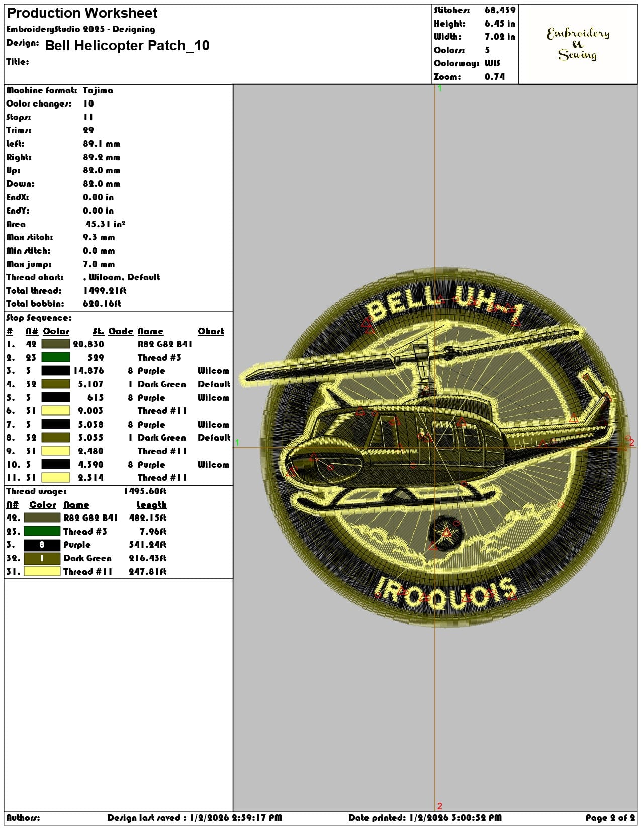 Bell Helicopter Patch - Elegant embroidery design file - instant download — view 4