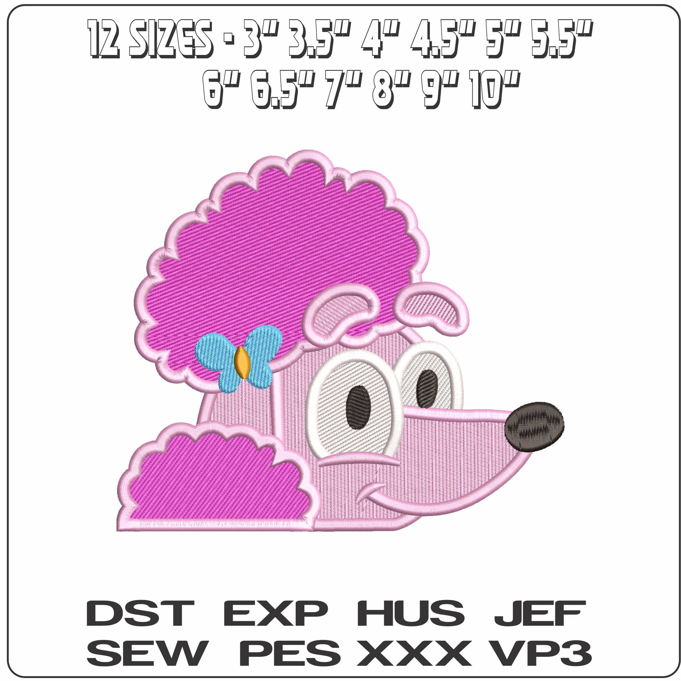 Bluey Coco - Elegant embroidery design file - instant download — view 2
