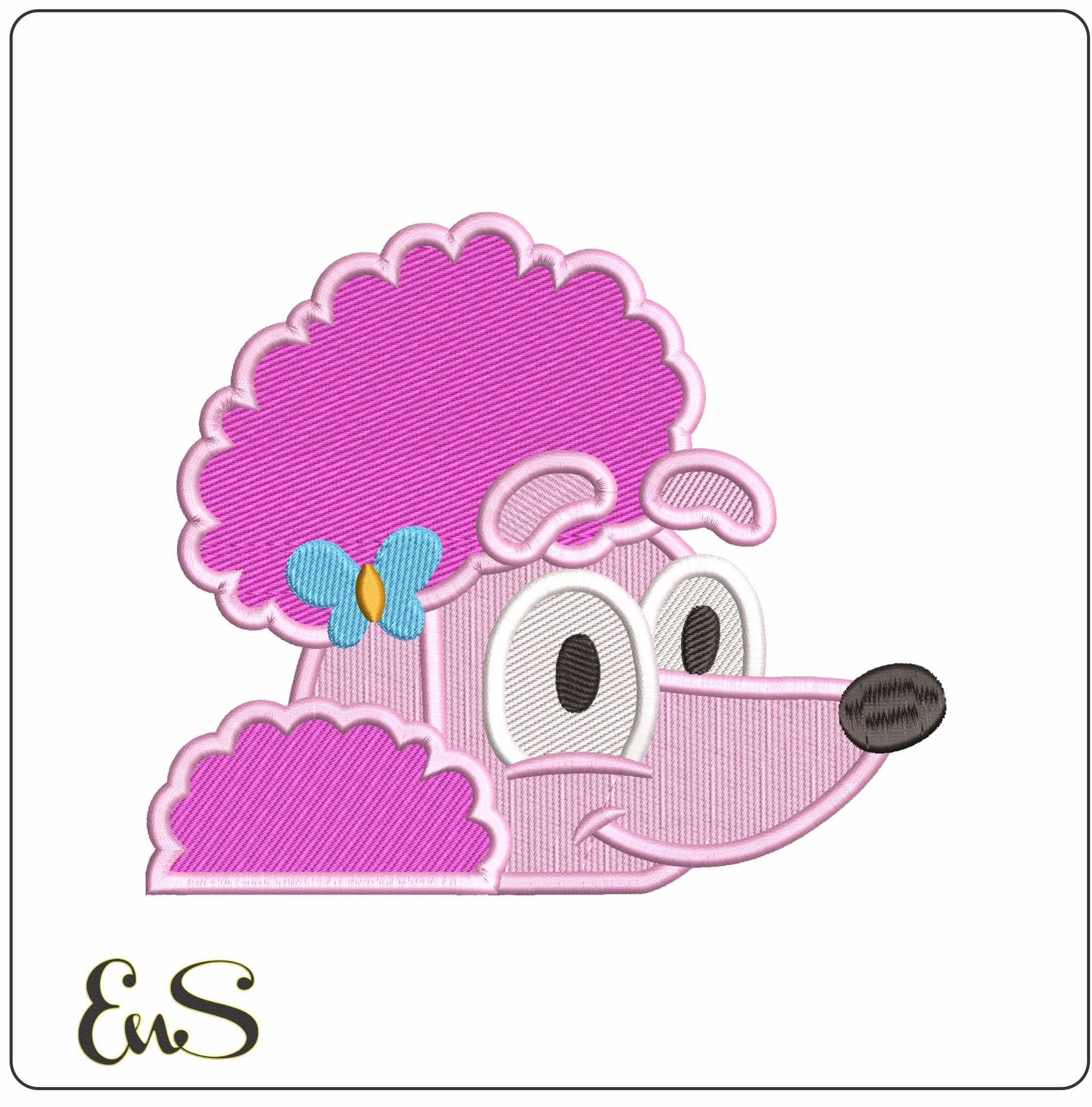 Bluey Coco - Elegant embroidery design file - instant download