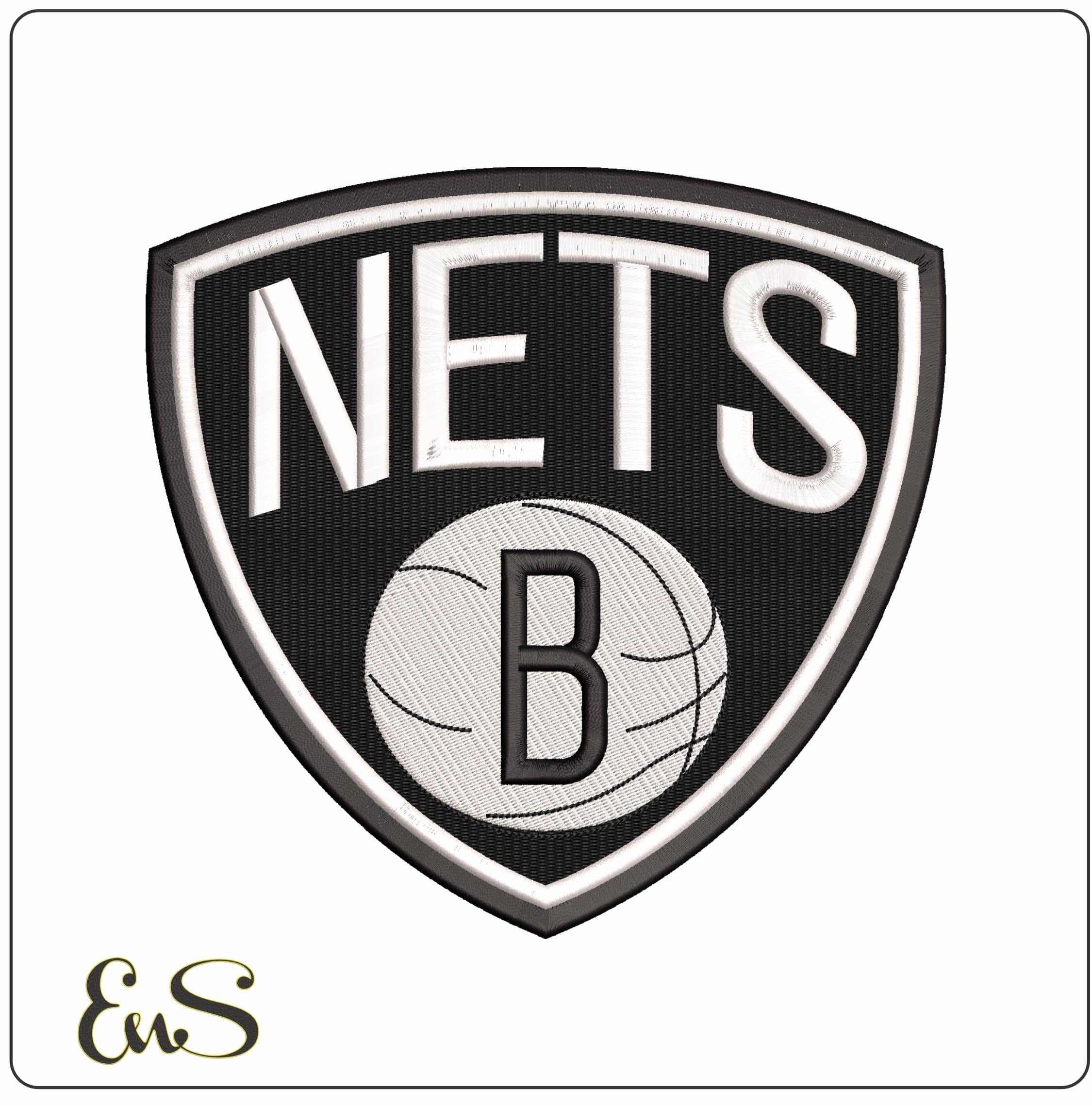 Brooklyn Nets - Elegant embroidery design file - instant download