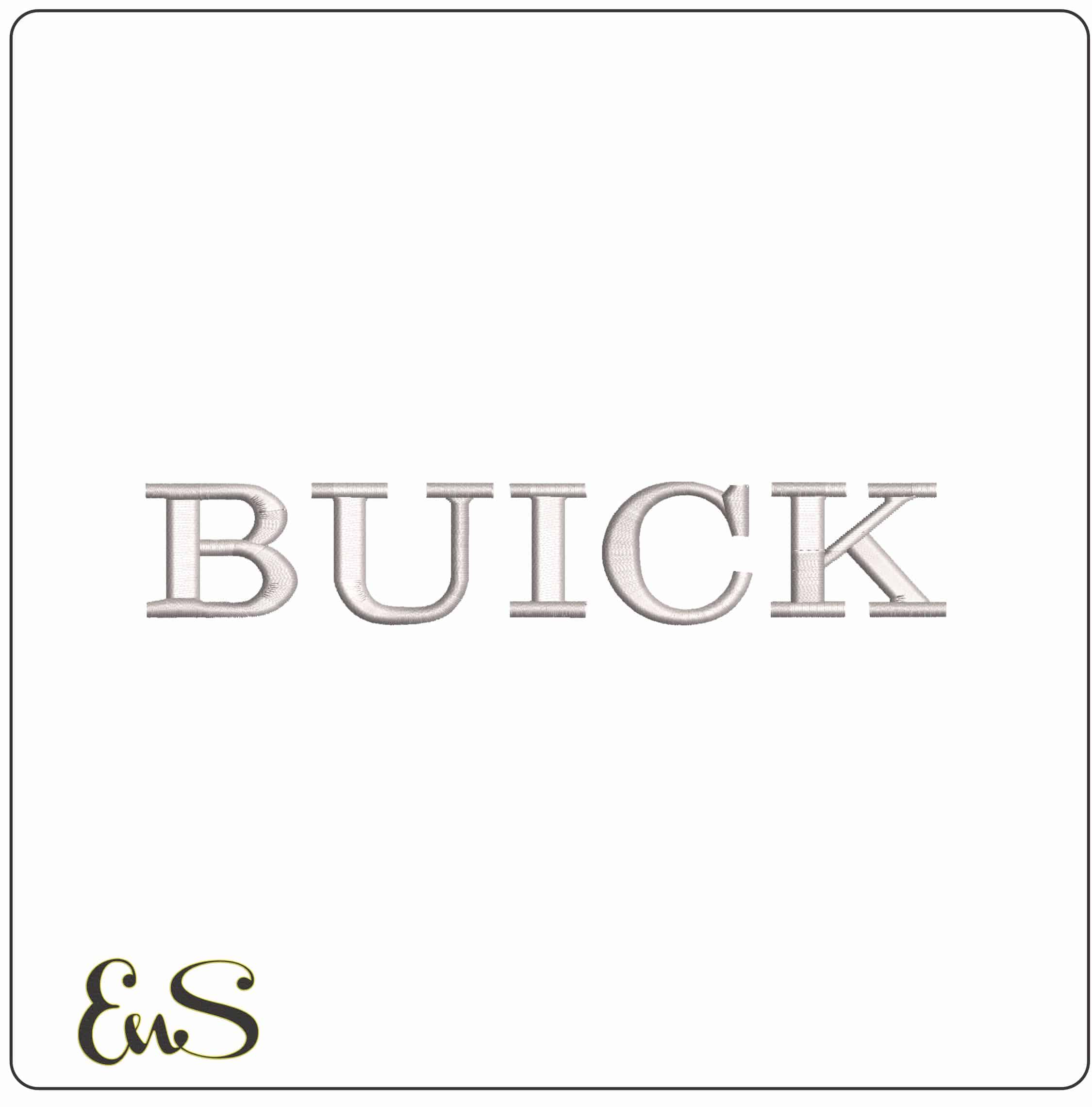 BUICK - Elegant embroidery design file - instant download