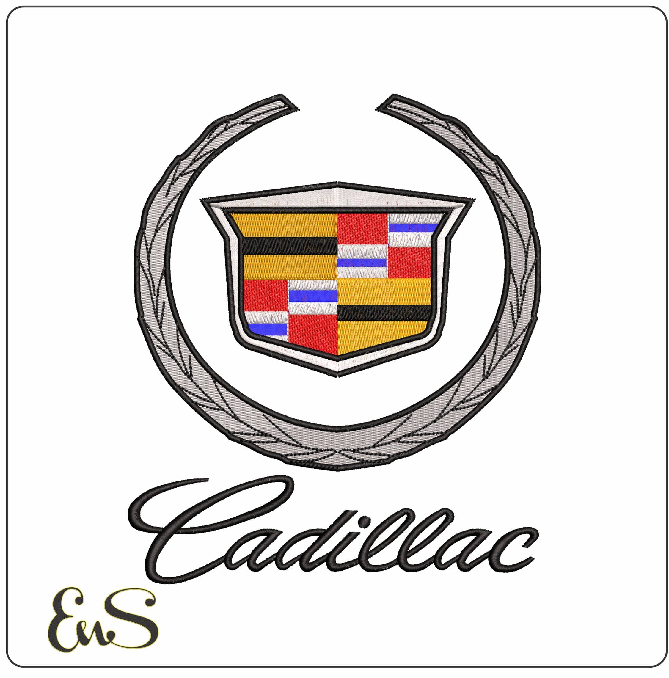 Cadillac - Elegant embroidery design file - instant download