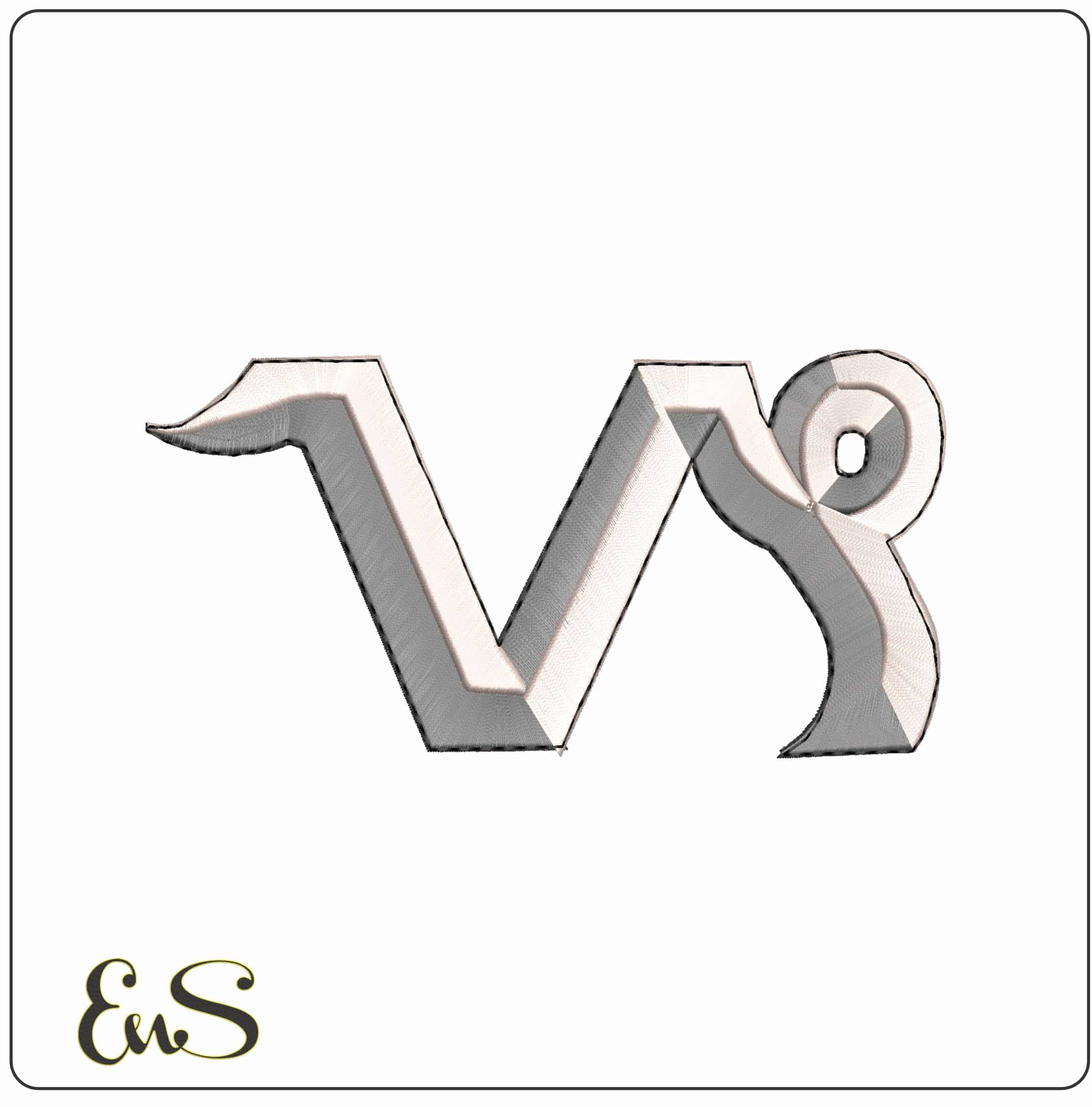 Capricorn Symbol Zodiac - Elegant embroidery design file - instant download