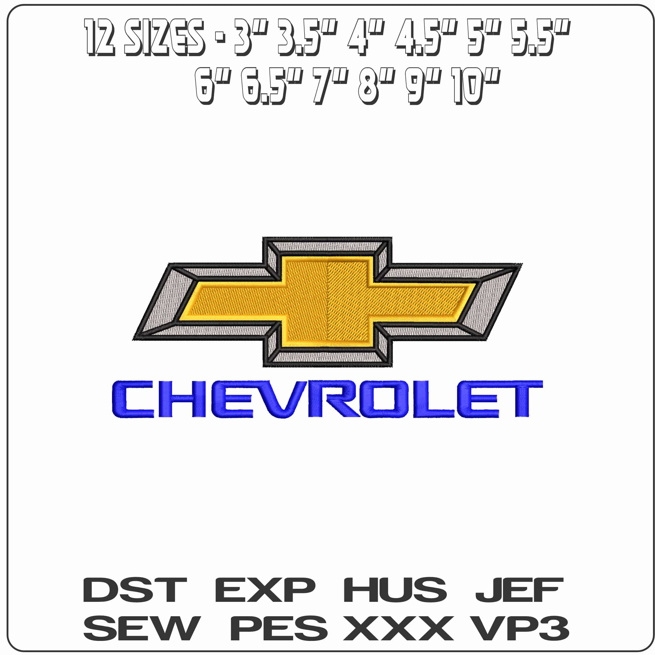 Chevrolet - Elegant embroidery design file - instant download — view 2