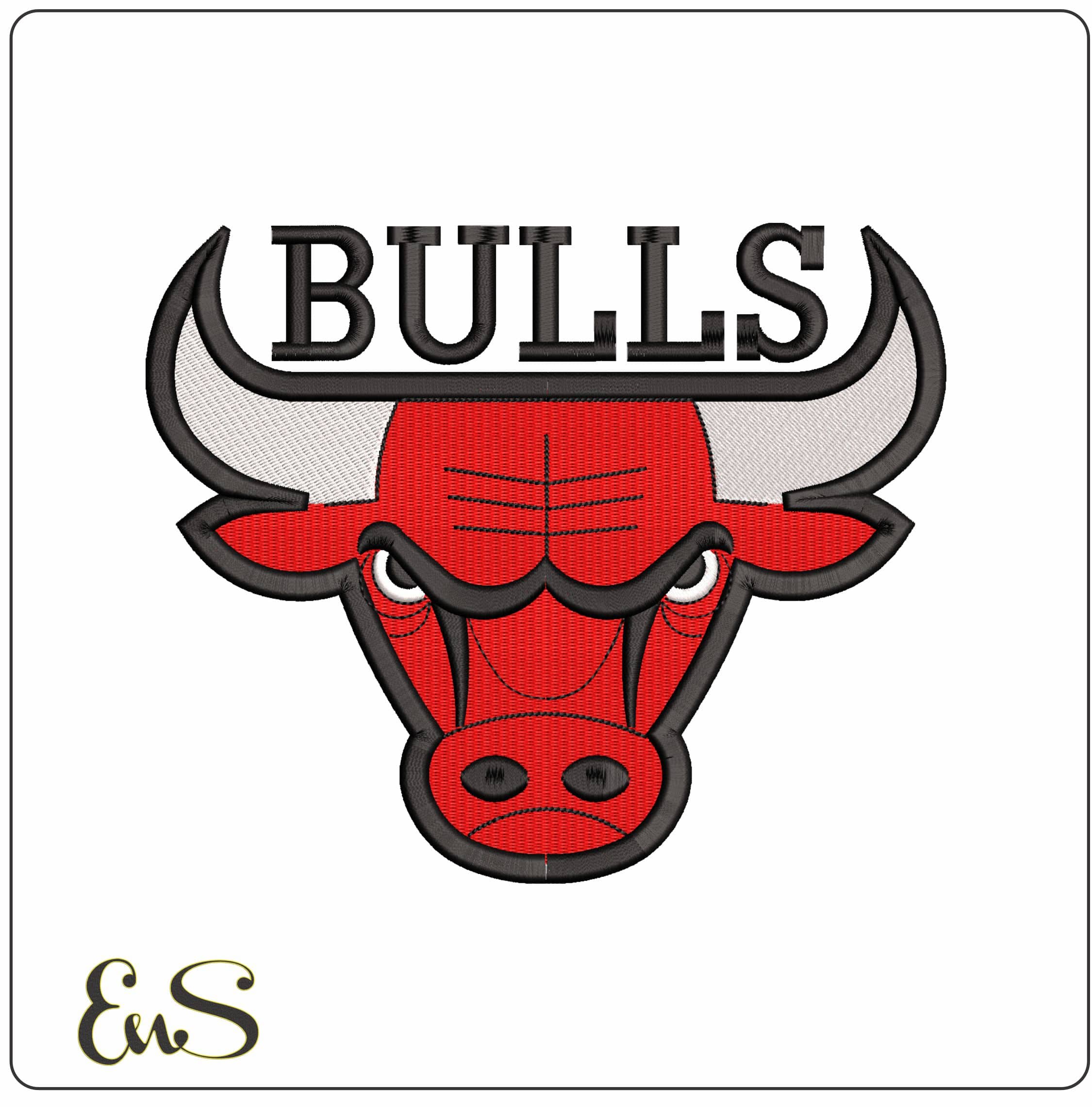 Chicago BULLS Name - Elegant embroidery design file - instant download