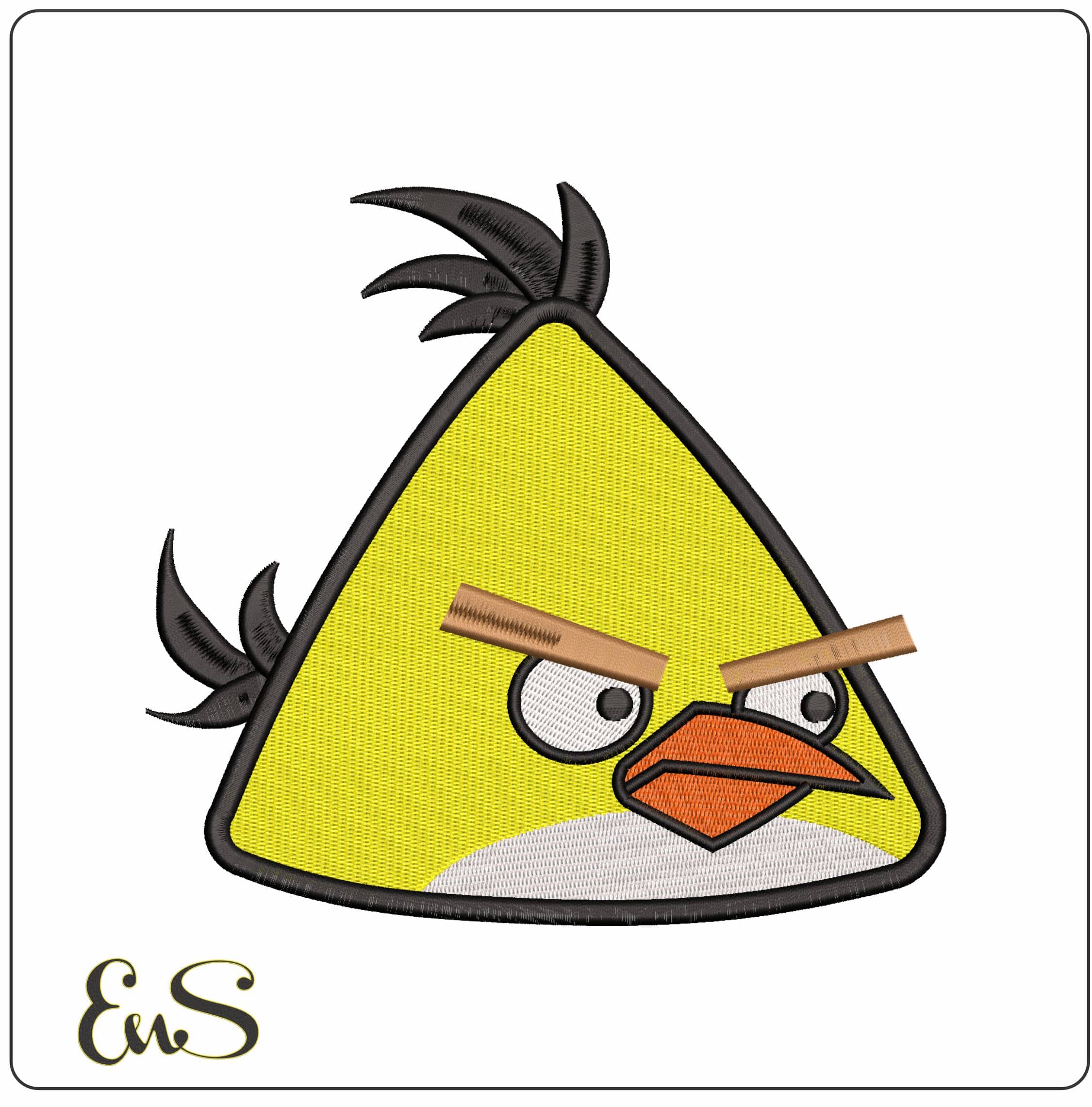 Chuck Angry Birds - Elegant embroidery design file - instant download