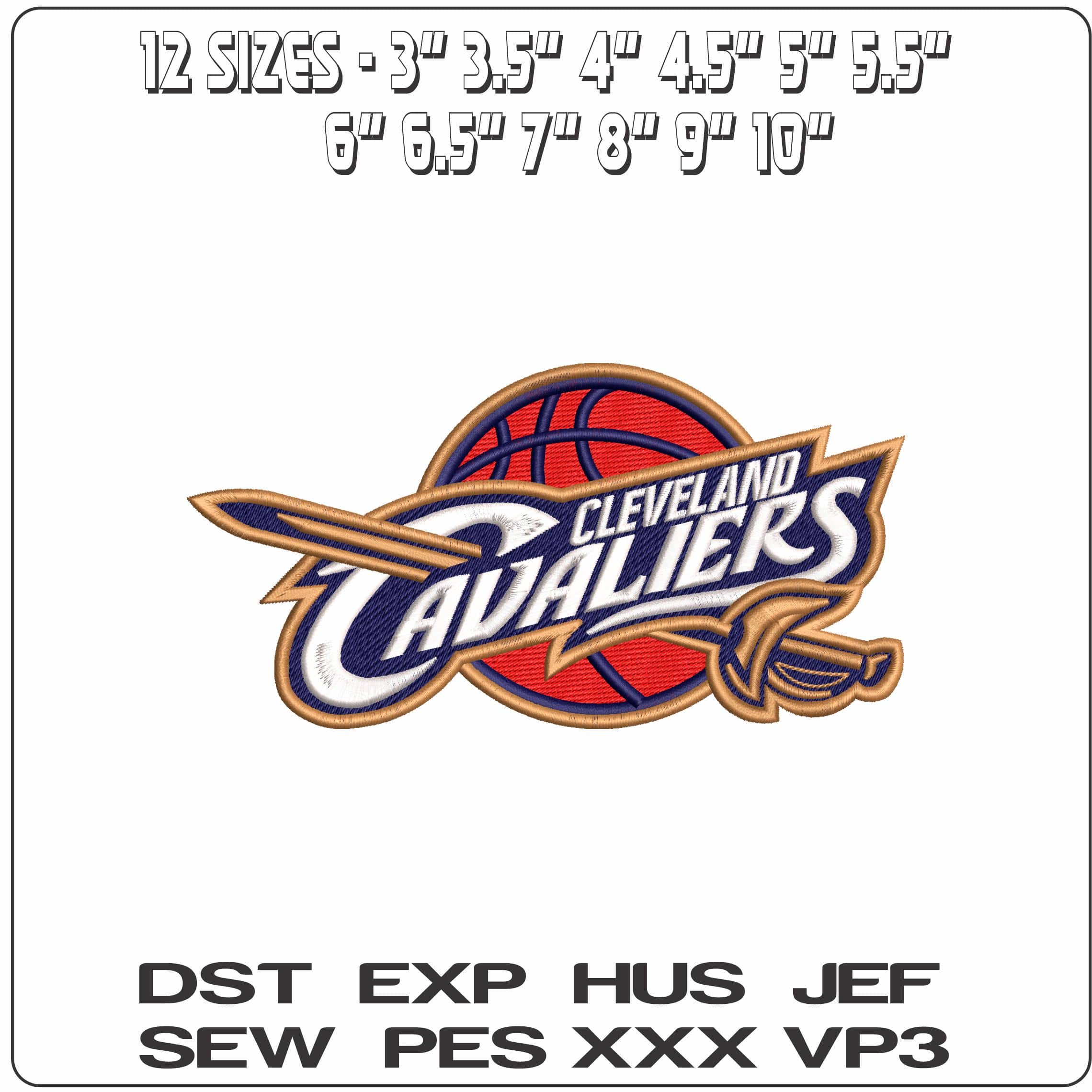 Cleveland Cavalier - Elegant embroidery design file - instant download — view 2