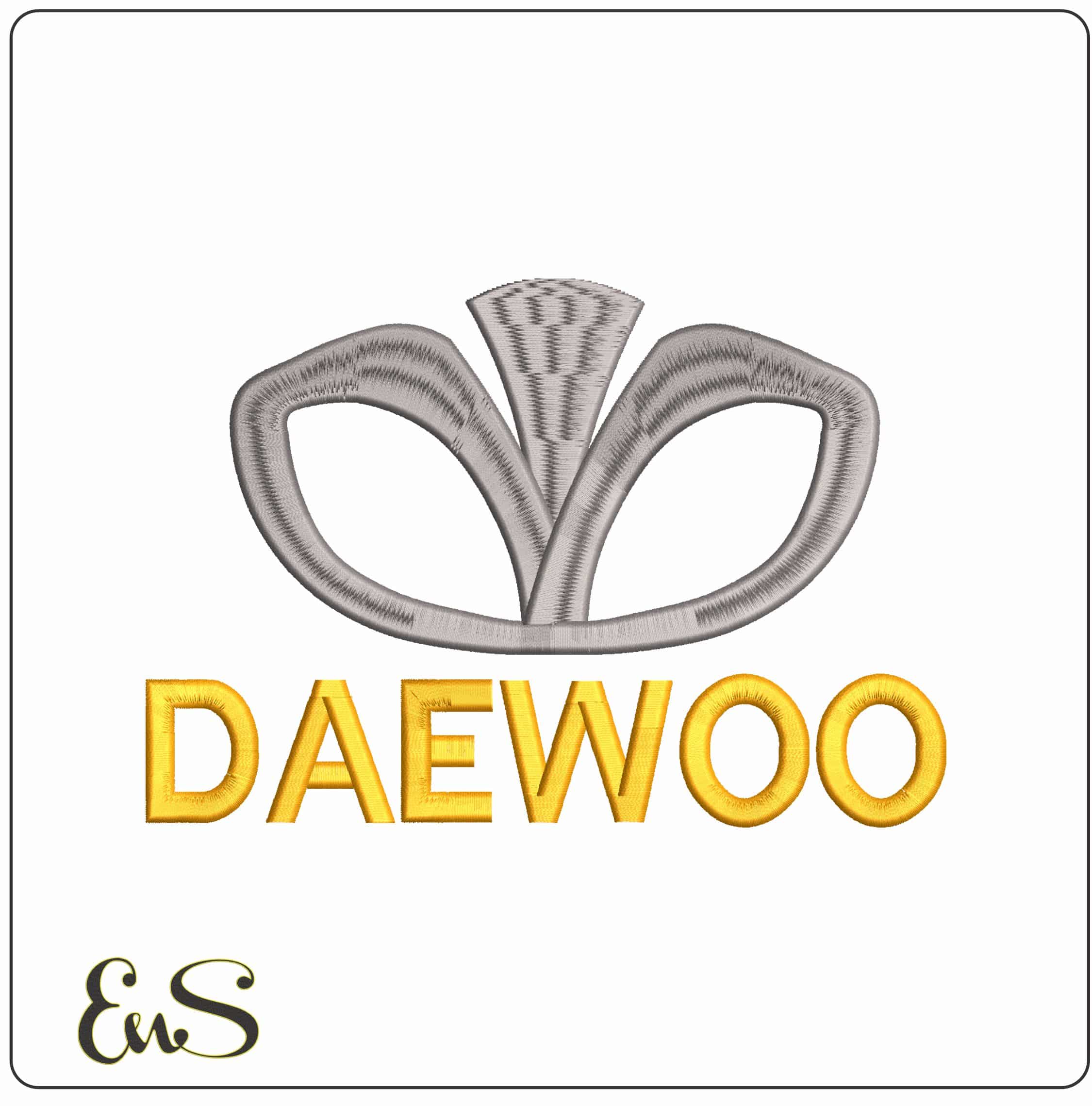 DAEWOO - Elegant embroidery design file - instant download