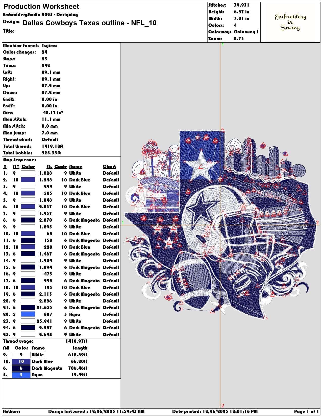 Dallas Cowboys Texas outline NFL - Elegant embroidery design file - instant download — view 3