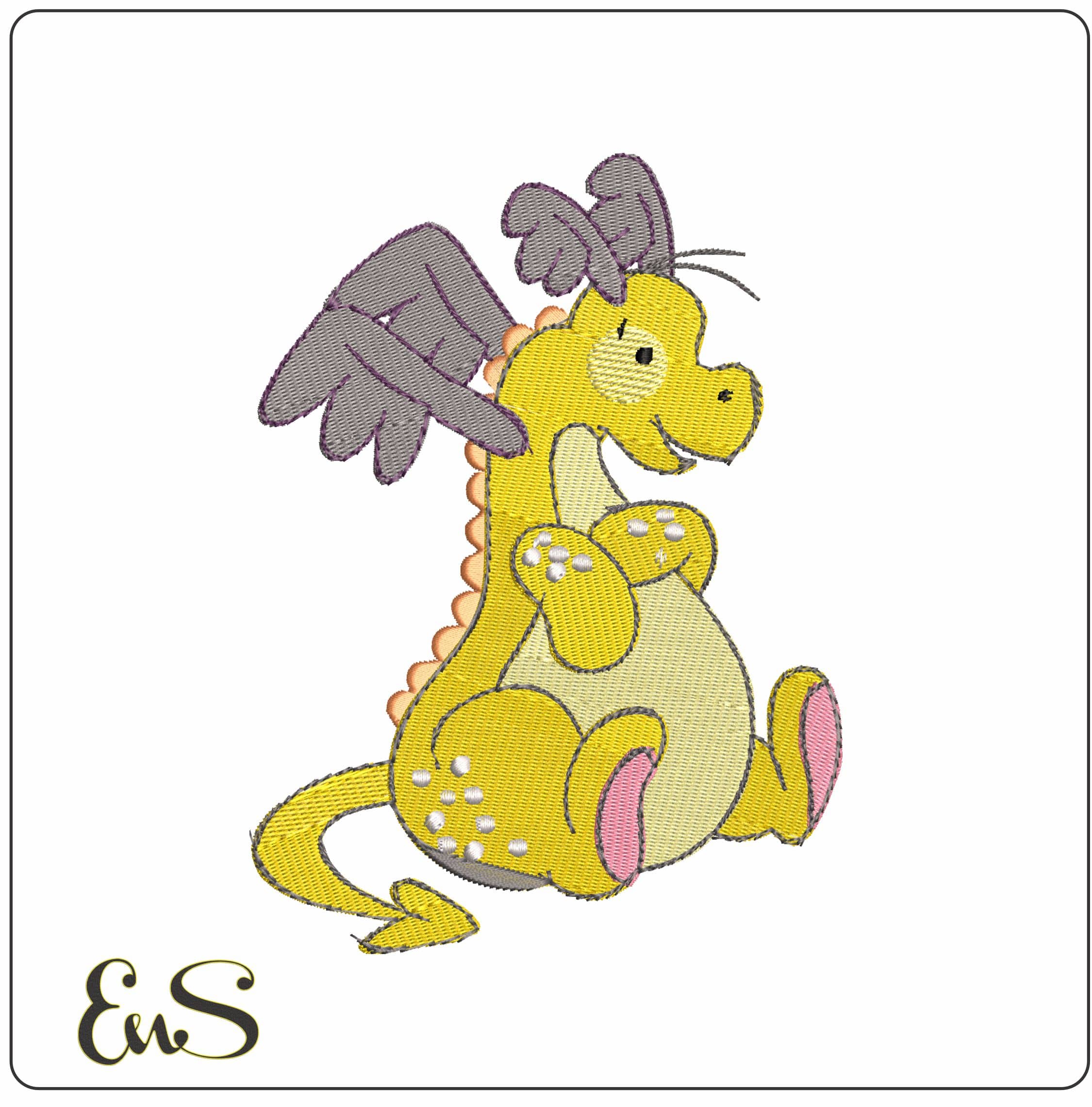 DaringDragons5 - Elegant embroidery design file - instant download