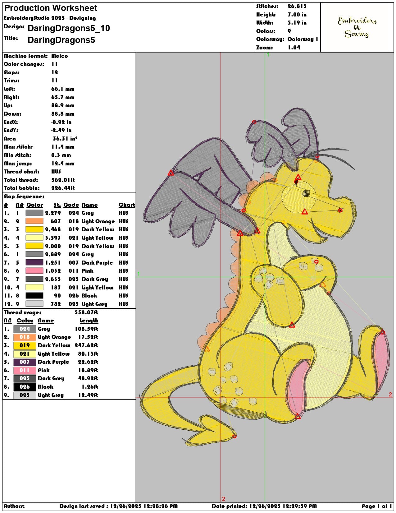 DaringDragons5 - Elegant embroidery design file - instant download — view 3
