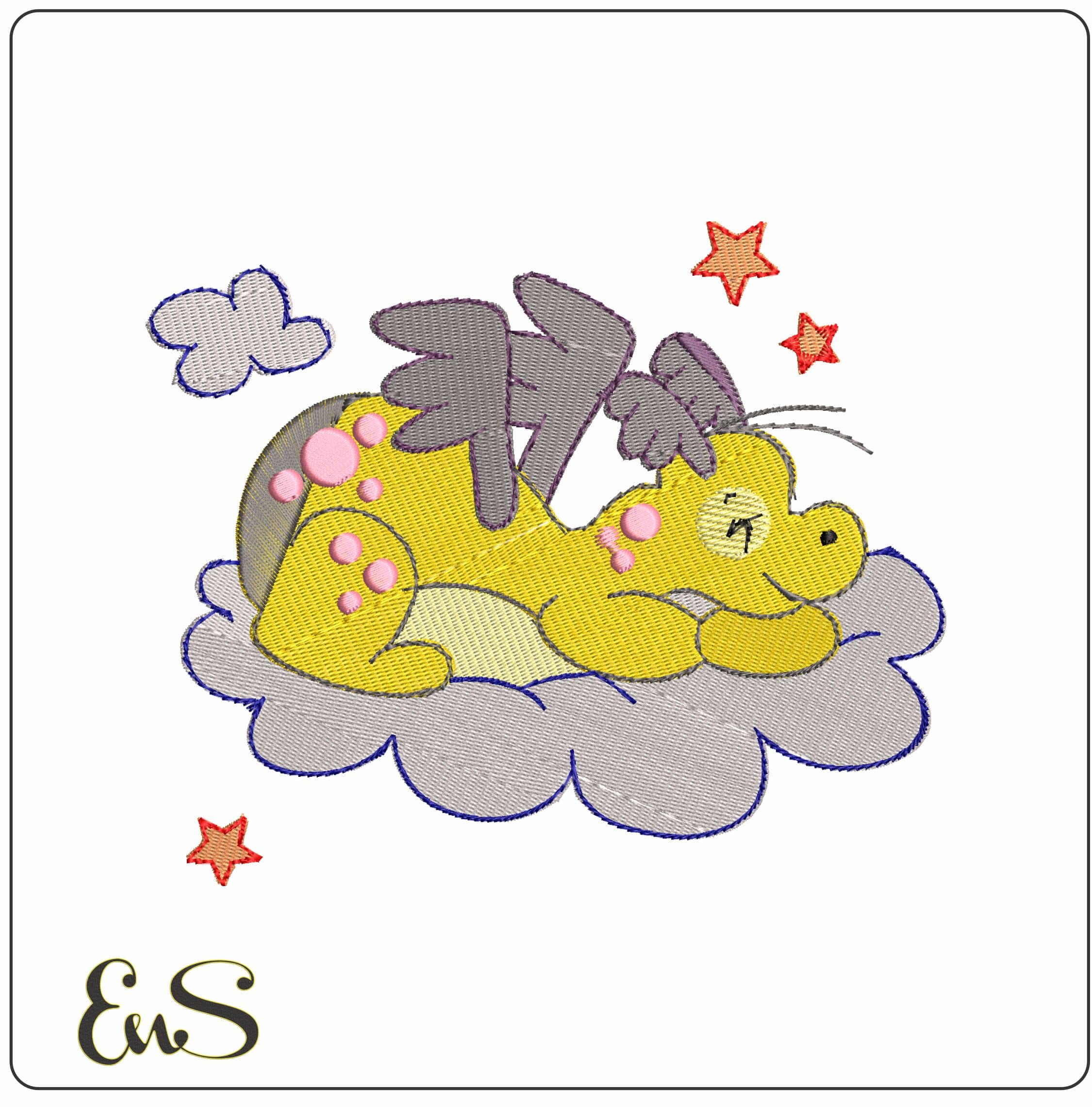 DaringDragons7 - Elegant embroidery design file - instant download
