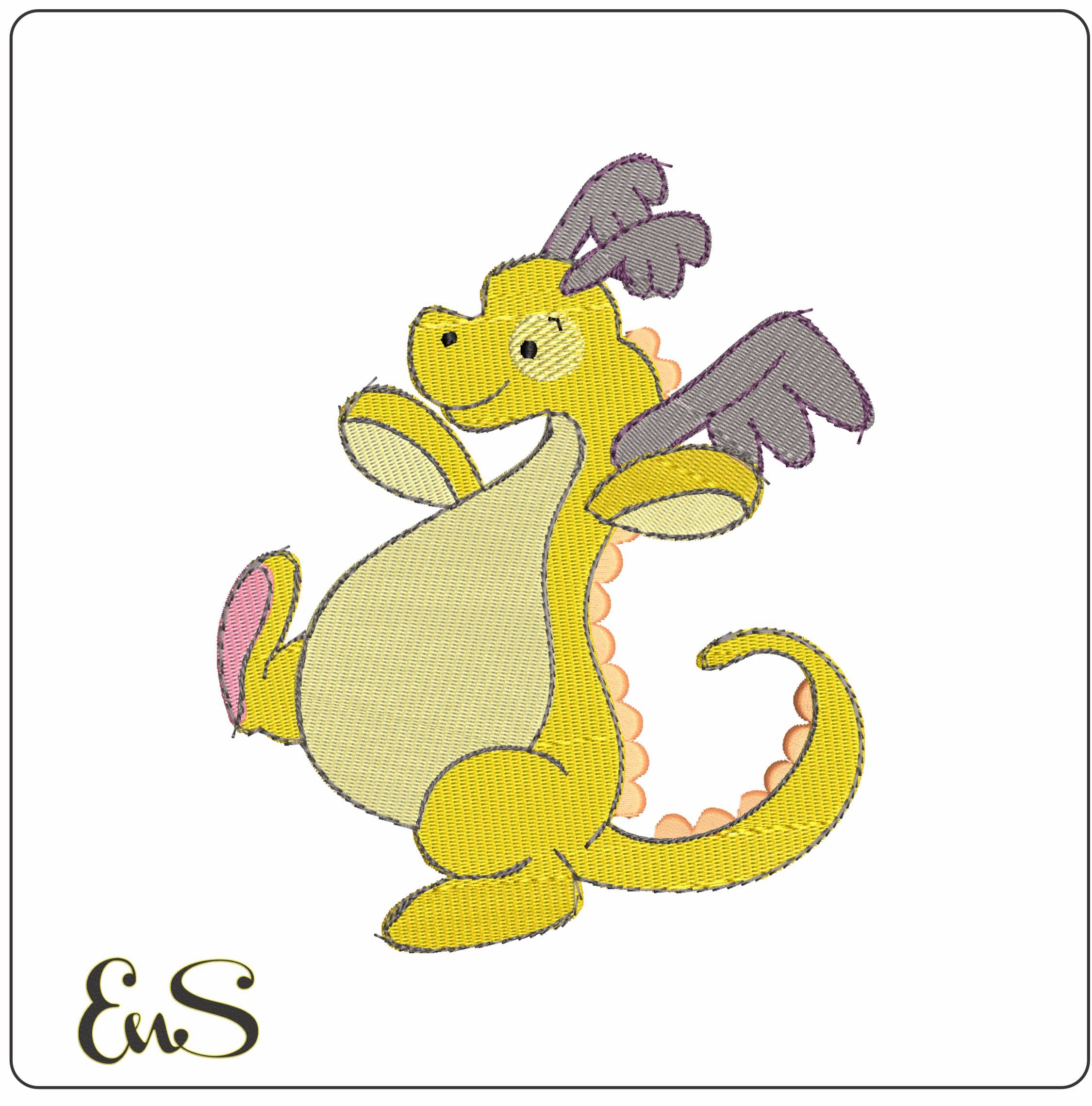 DaringDragons8 - Elegant embroidery design file - instant download