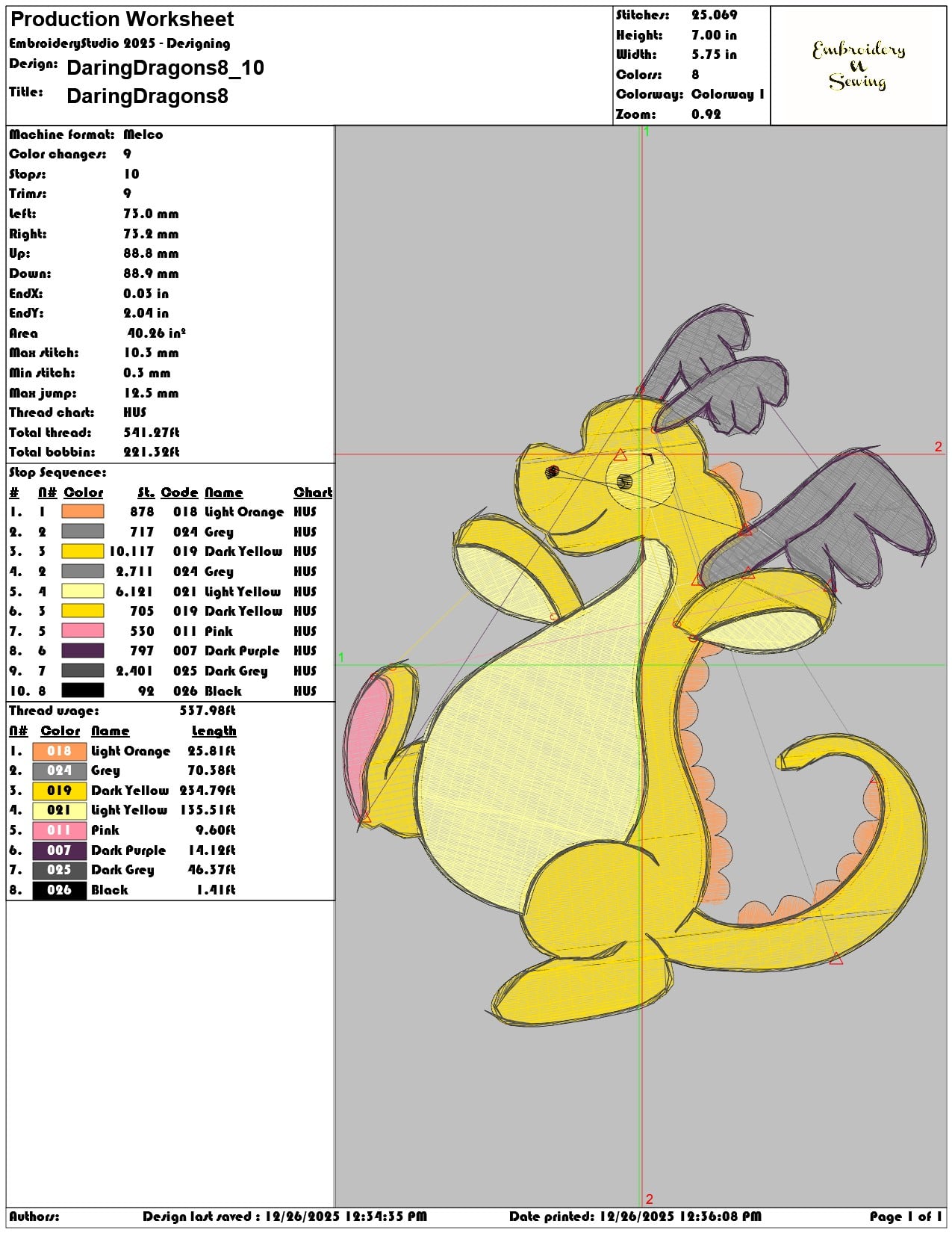 DaringDragons8 - Elegant embroidery design file - instant download — view 3