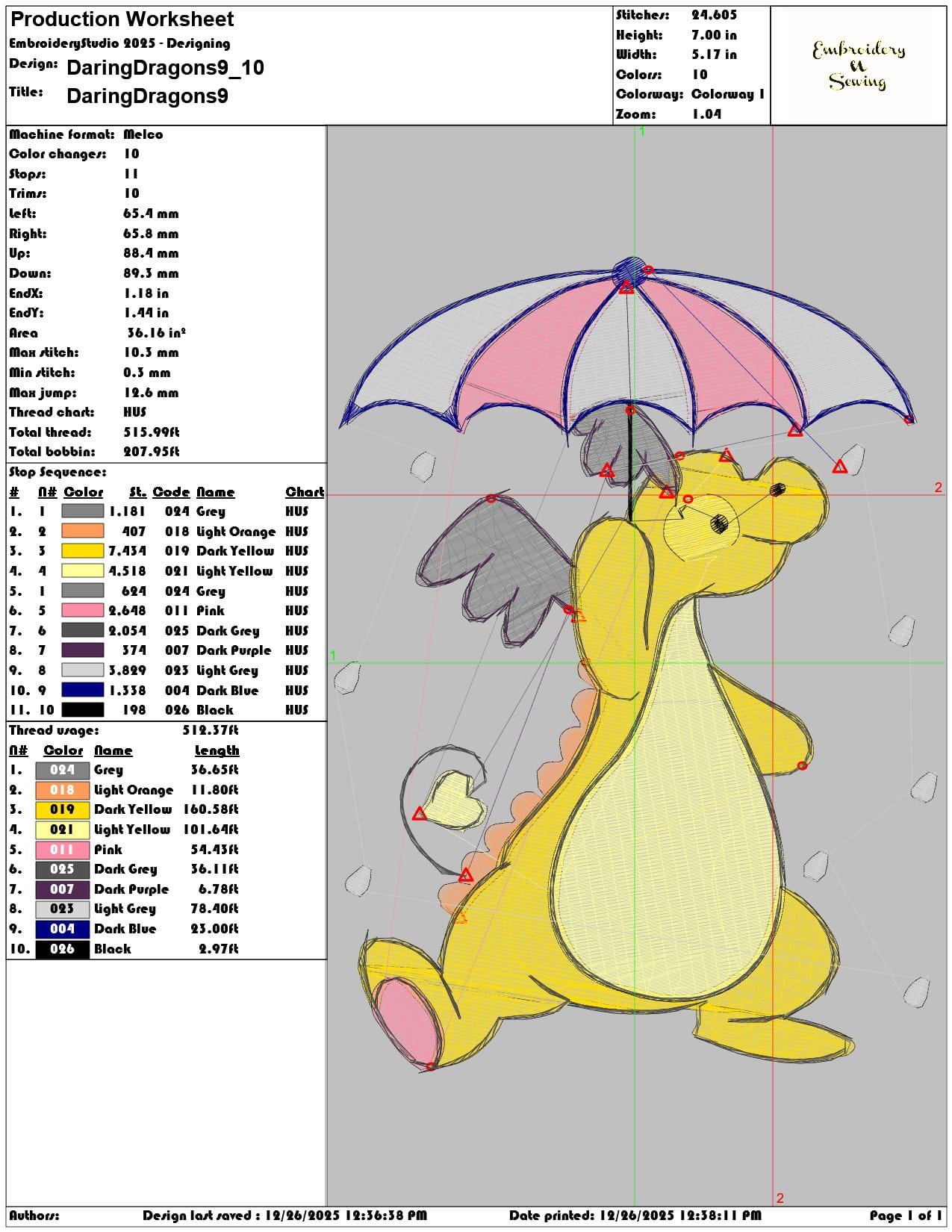 DaringDragons9 - Elegant embroidery design file - instant download — view 3