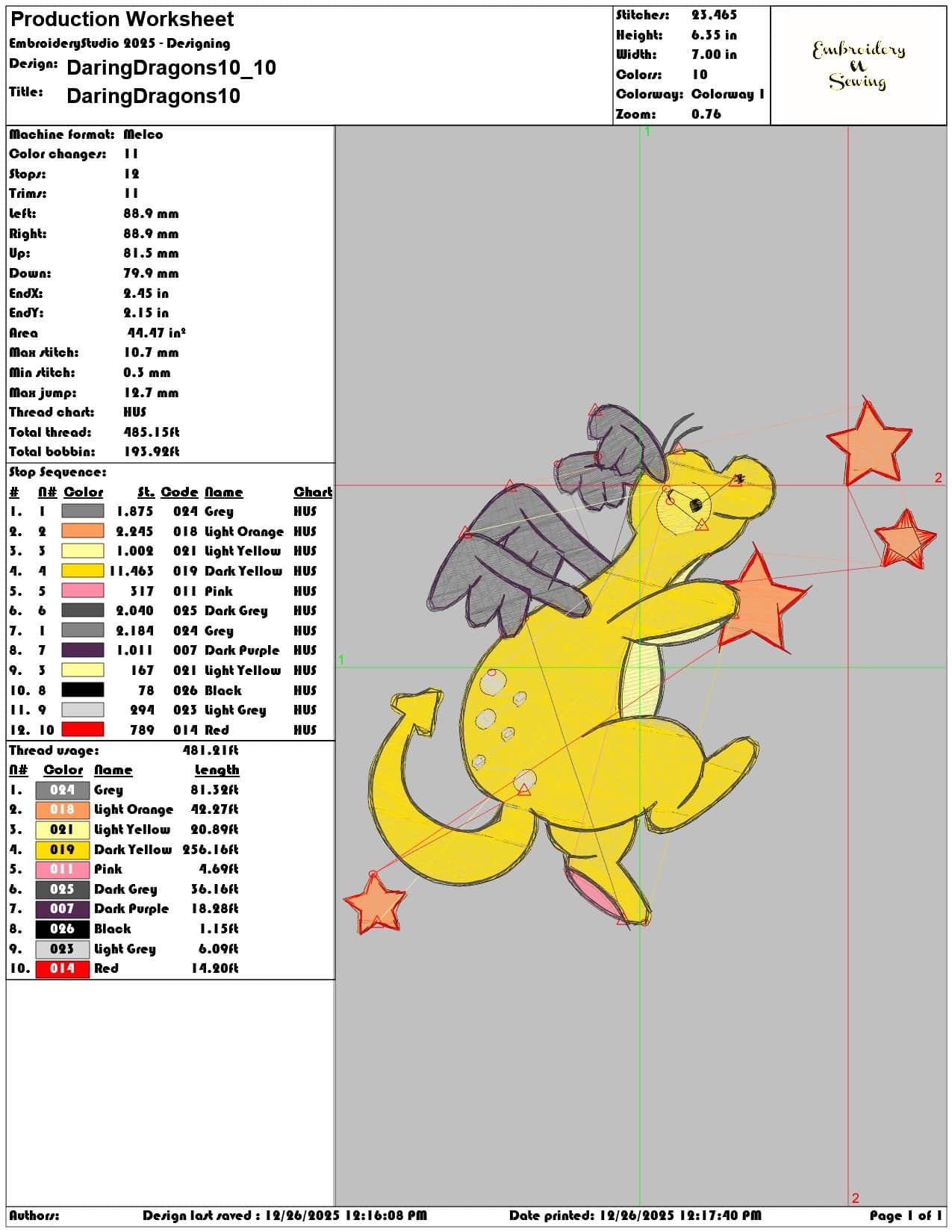 DaringDragons10 - Elegant embroidery design file - instant download — view 3
