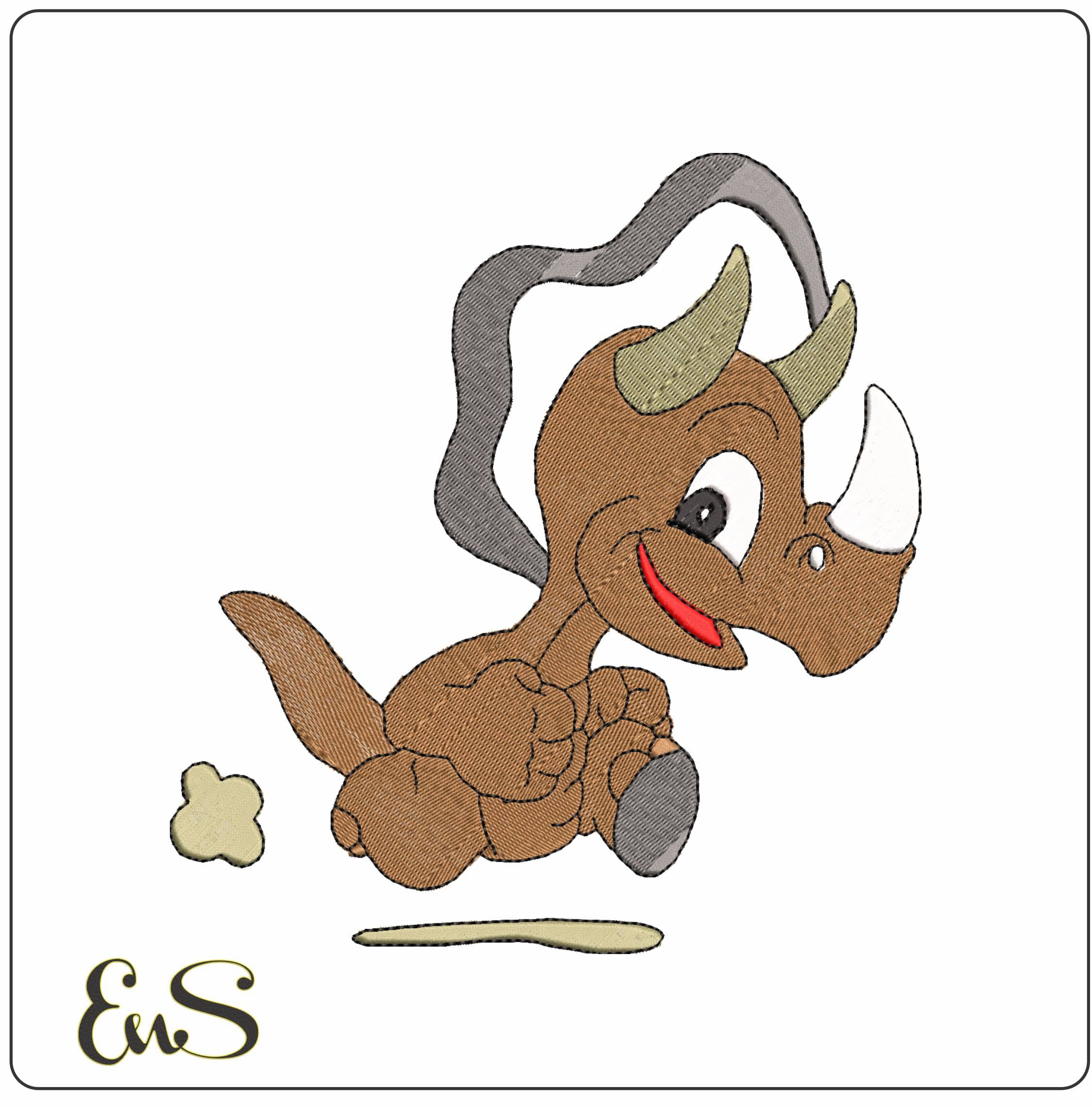dinosaurio - Elegant embroidery design file - instant download