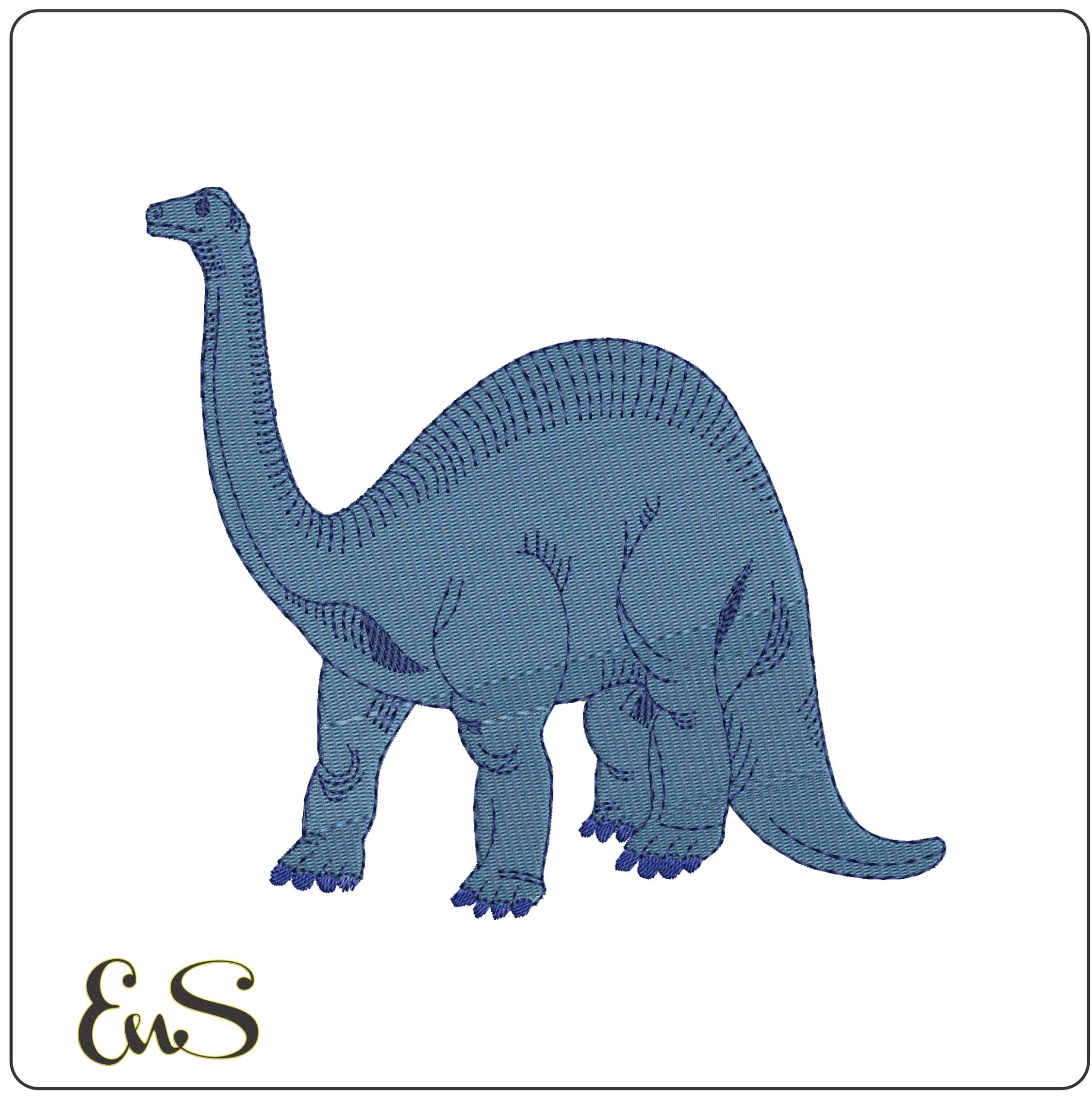 Diplodocus - Elegant embroidery design file - instant download