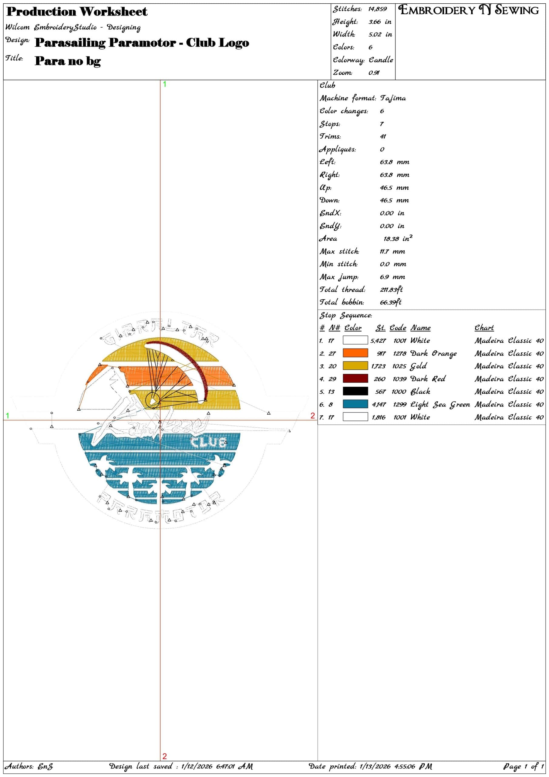 Kamikaze Paragliding - Elegant embroidery design file - instant download — view 3
