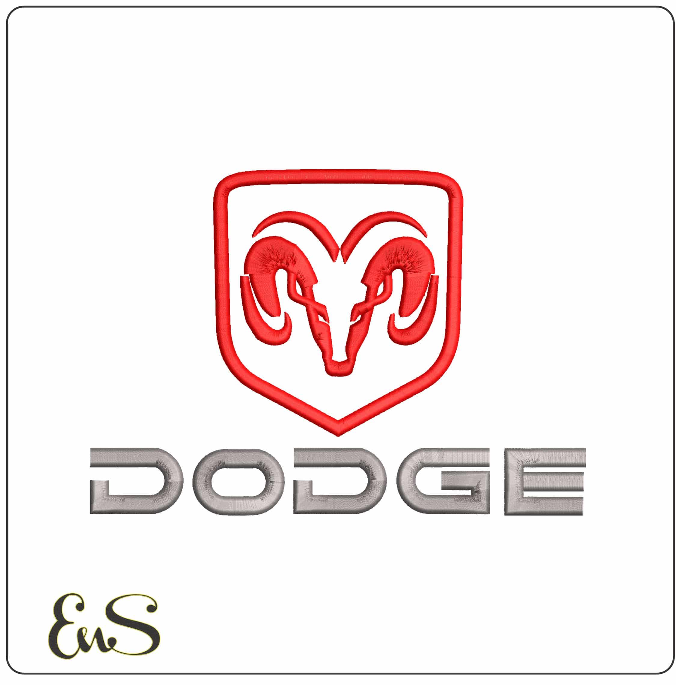 Dodge Ram with Name - Elegant embroidery design file - instant download