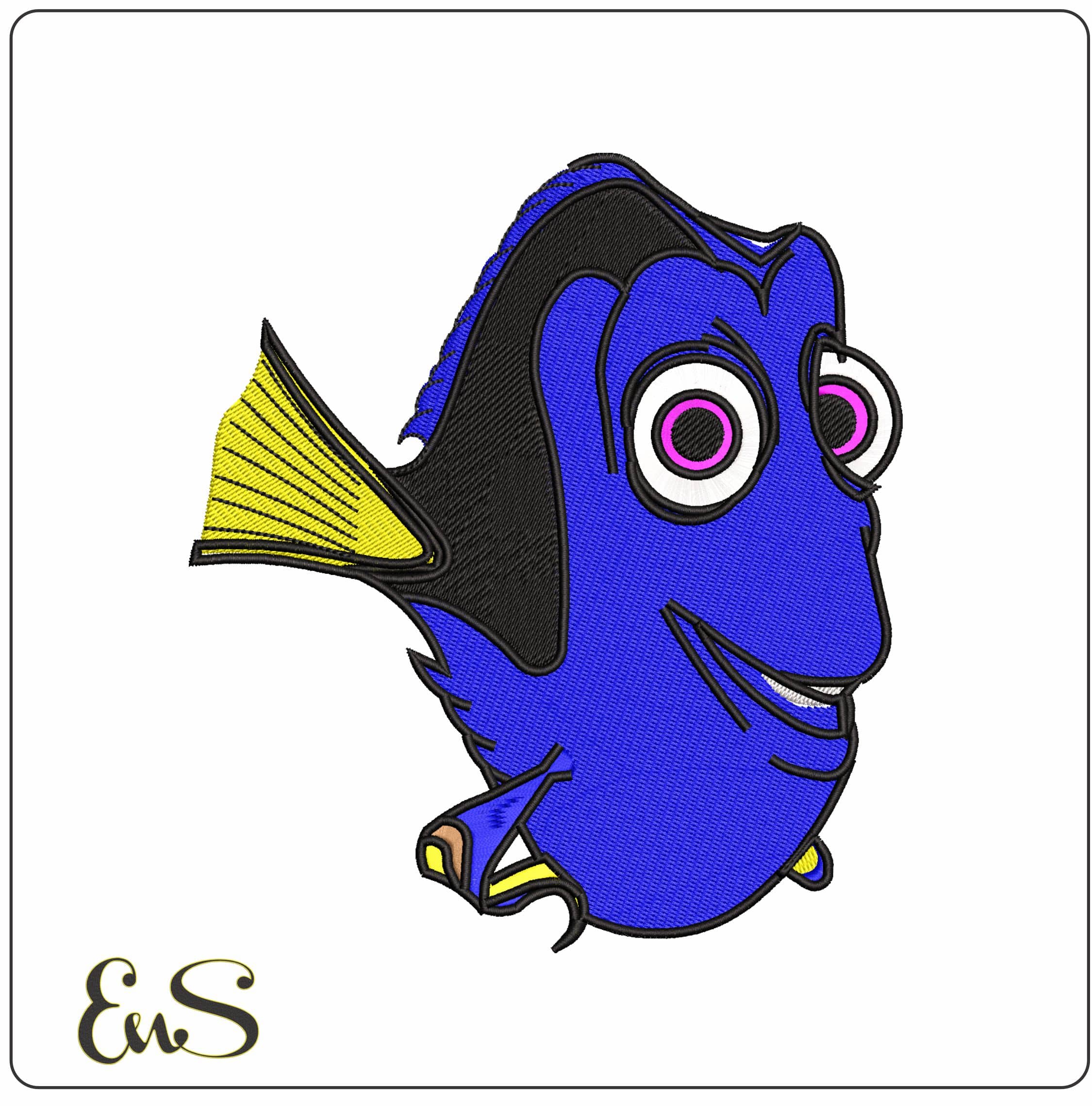 Dory Finding Nemo - Elegant embroidery design file - instant download